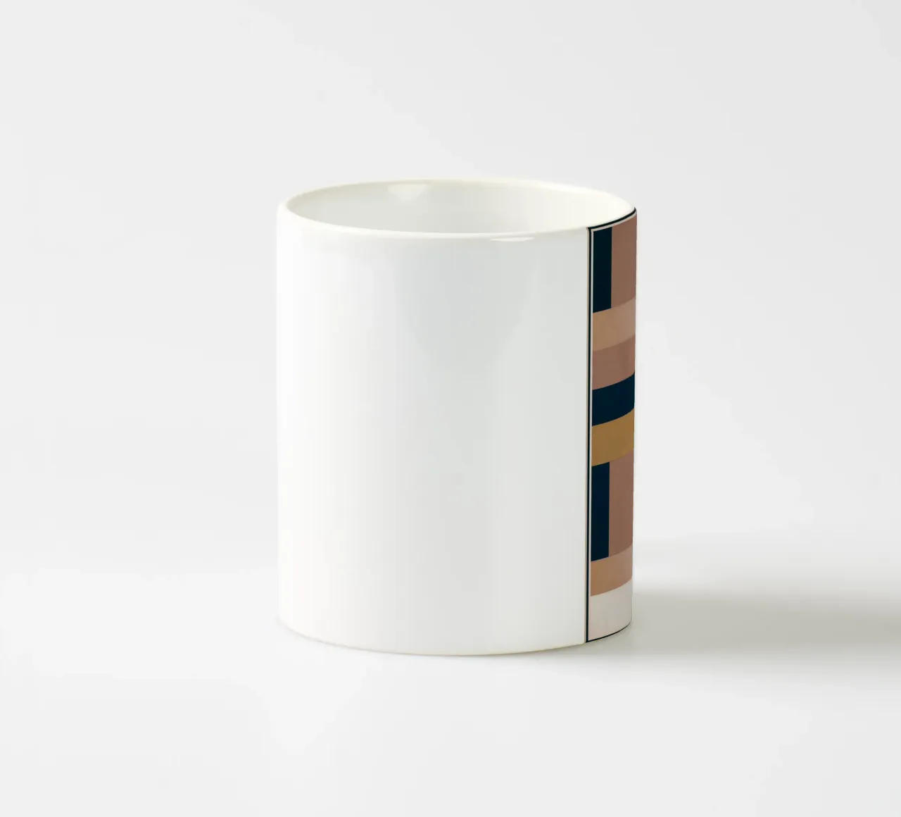 Modern Abstraction Mocha Mousse 4 ceramic mug by Gaite
