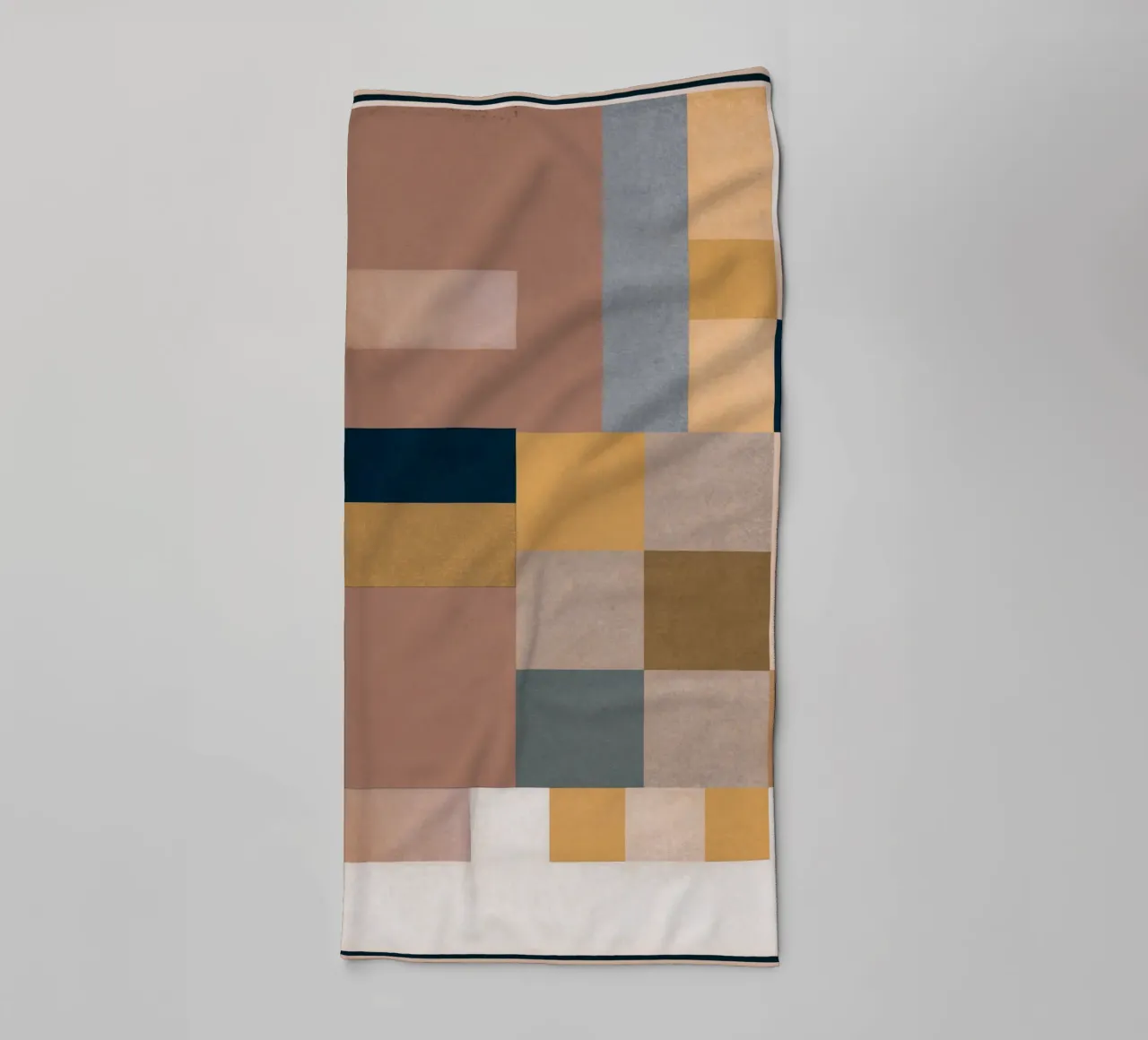 Modern Abstraction Mocha Mousse 4 towel by Gaite