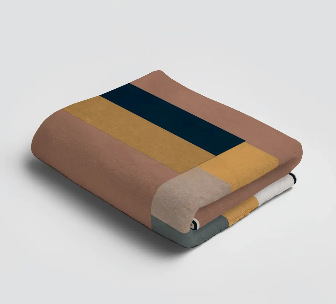 Modern Abstraction Mocha Mousse 4 towel by Gaite