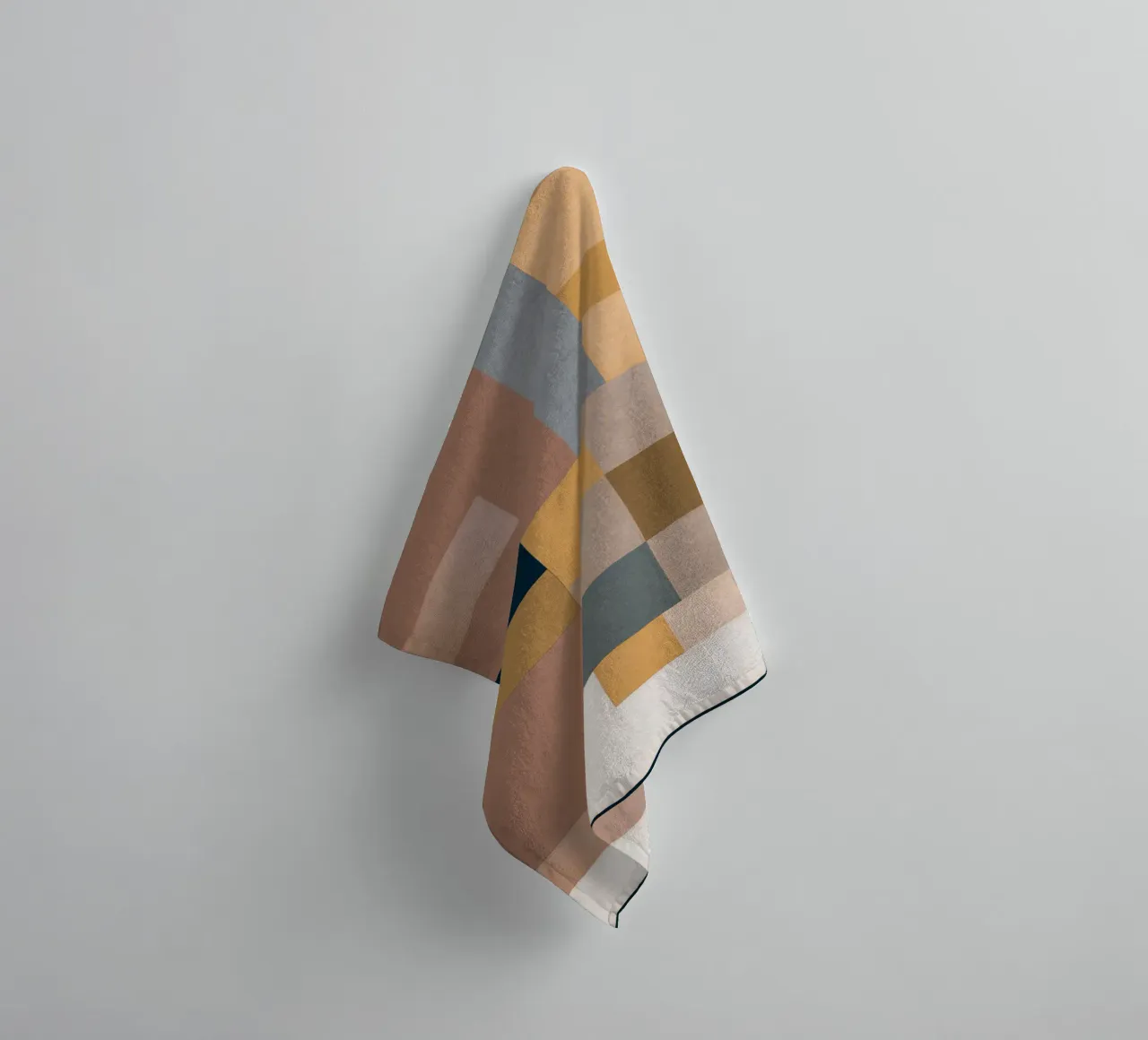 Modern Abstraction Mocha Mousse 4 towel by Gaite
