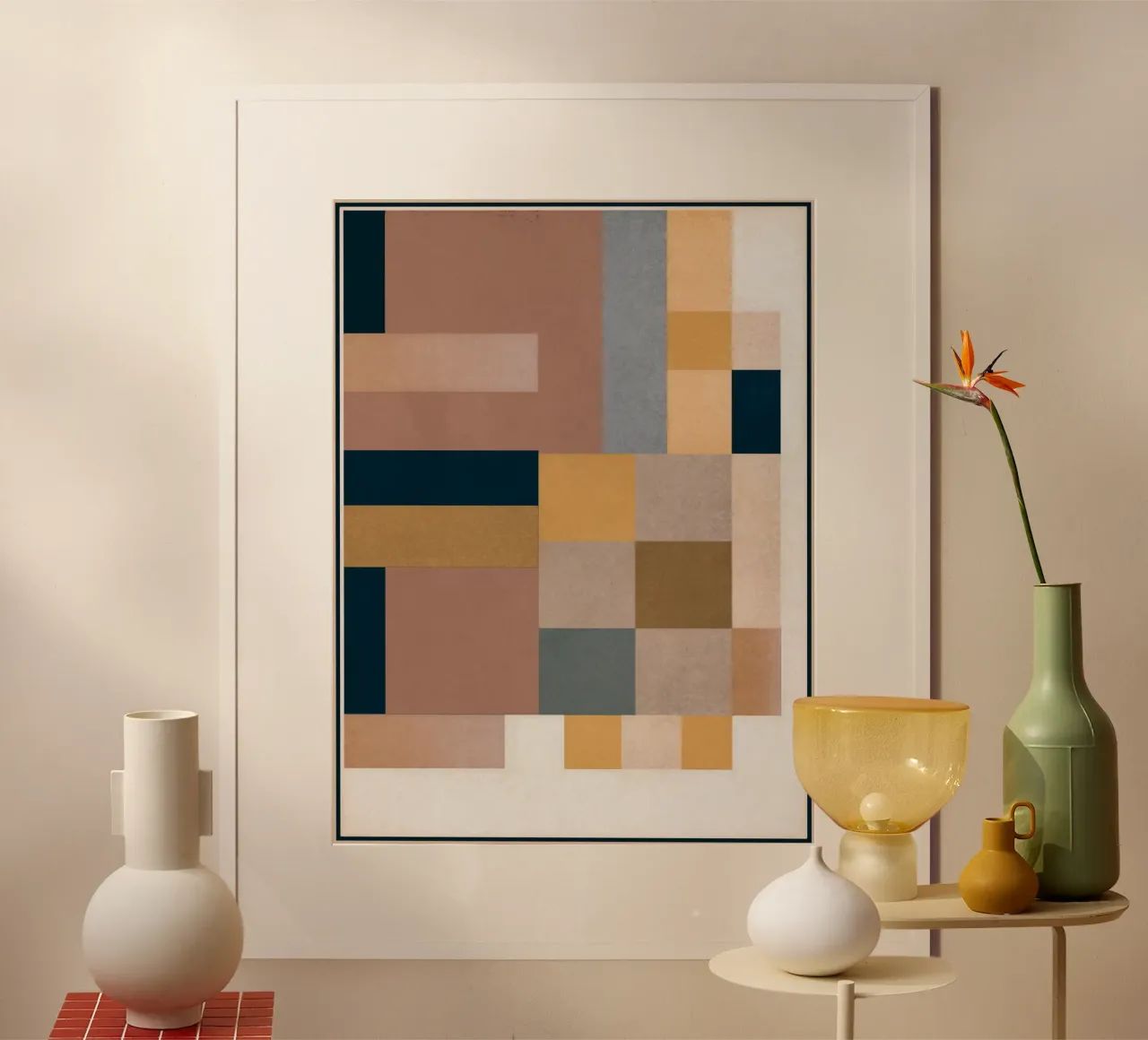 Modern Abstraction Mocha Mousse 4 hahnemühle by Gaite