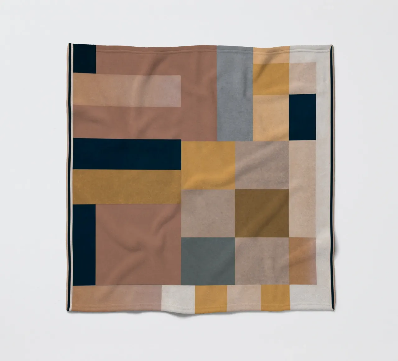 Modern Abstraction Mocha Mousse 4 fleece blanket by Gaite