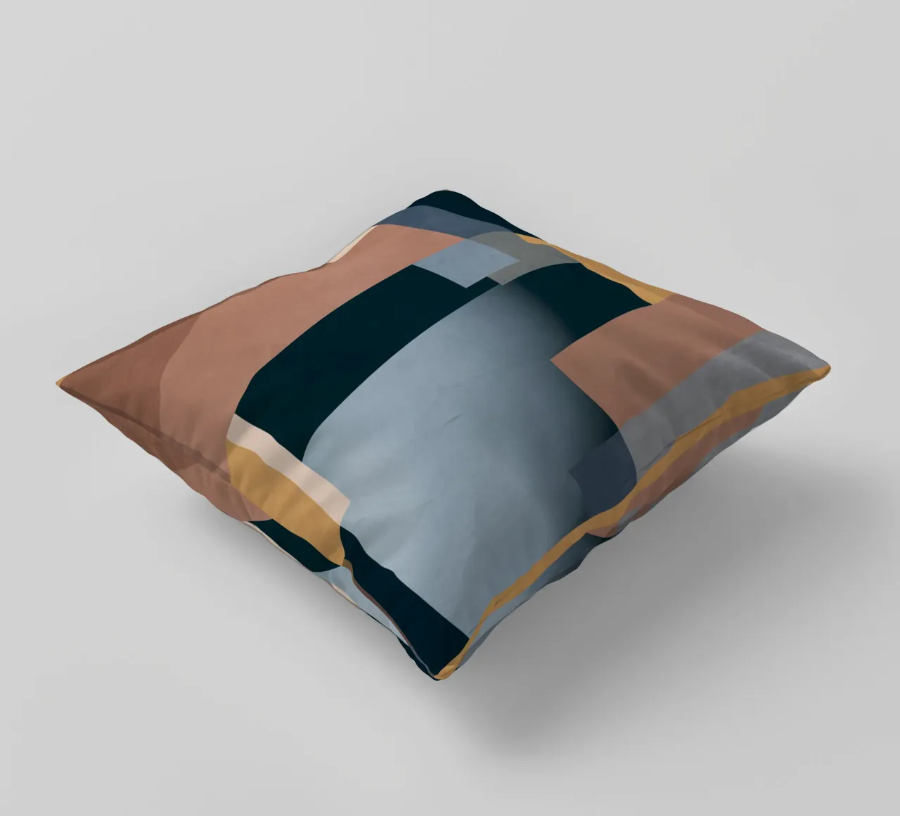 Modern Abstraction Mocha Mousse 5 decorative cushion by Gaite