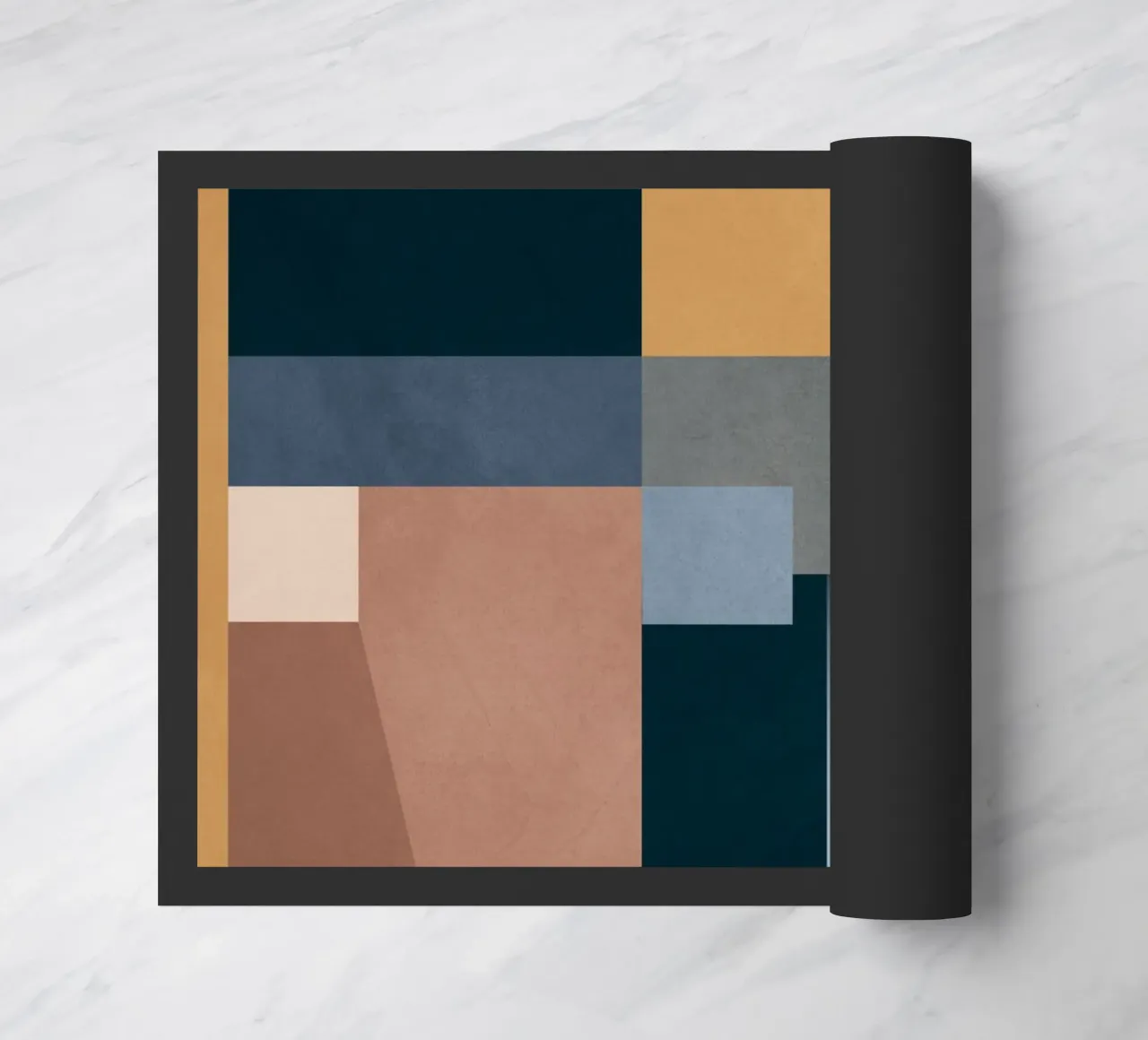 Modern Abstraction Mocha Mousse 5 doormat by Gaite