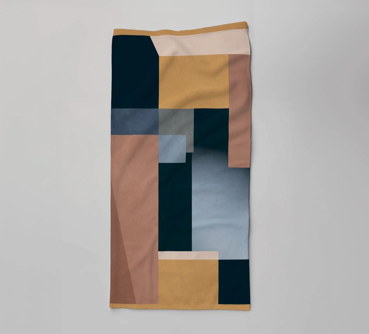 Modern Abstraction Mocha Mousse 5 towel by Gaite