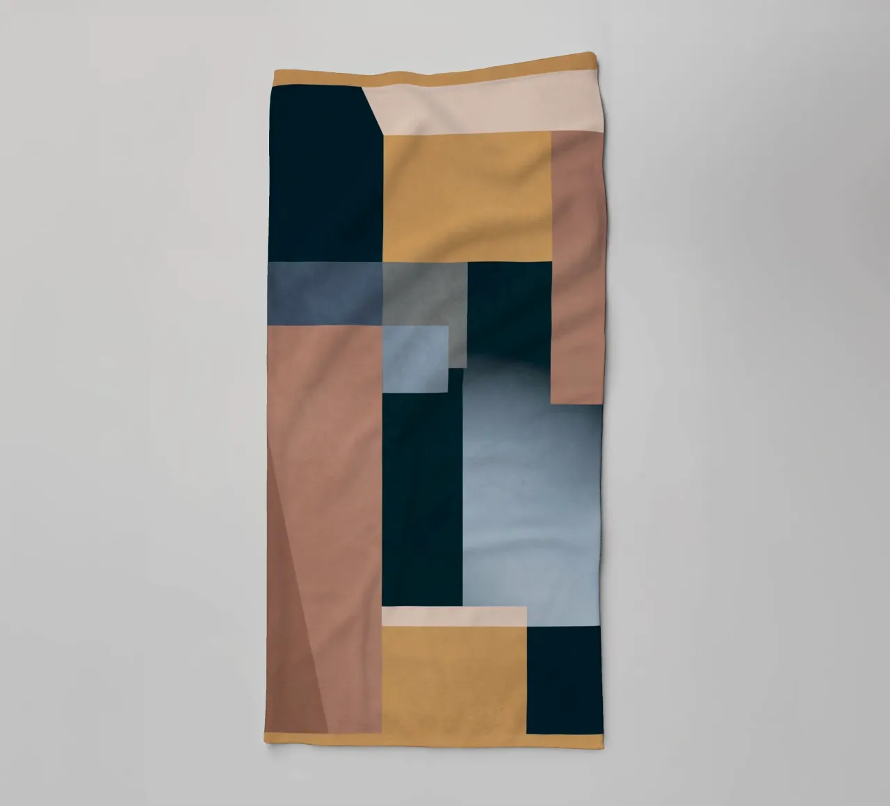 Modern Abstraction Mocha Mousse 5 towel by Gaite