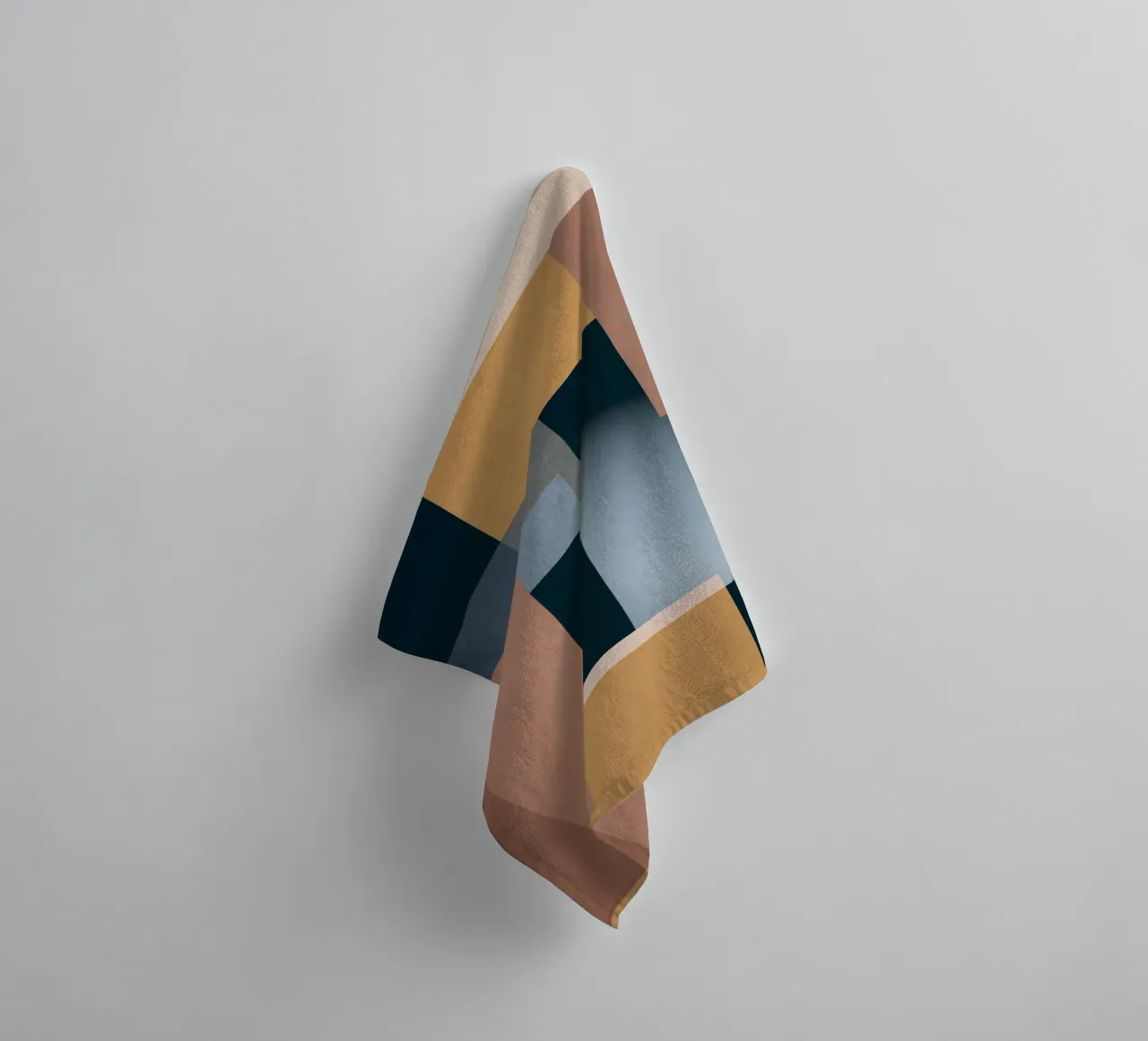 Modern Abstraction Mocha Mousse 5 towel by Gaite