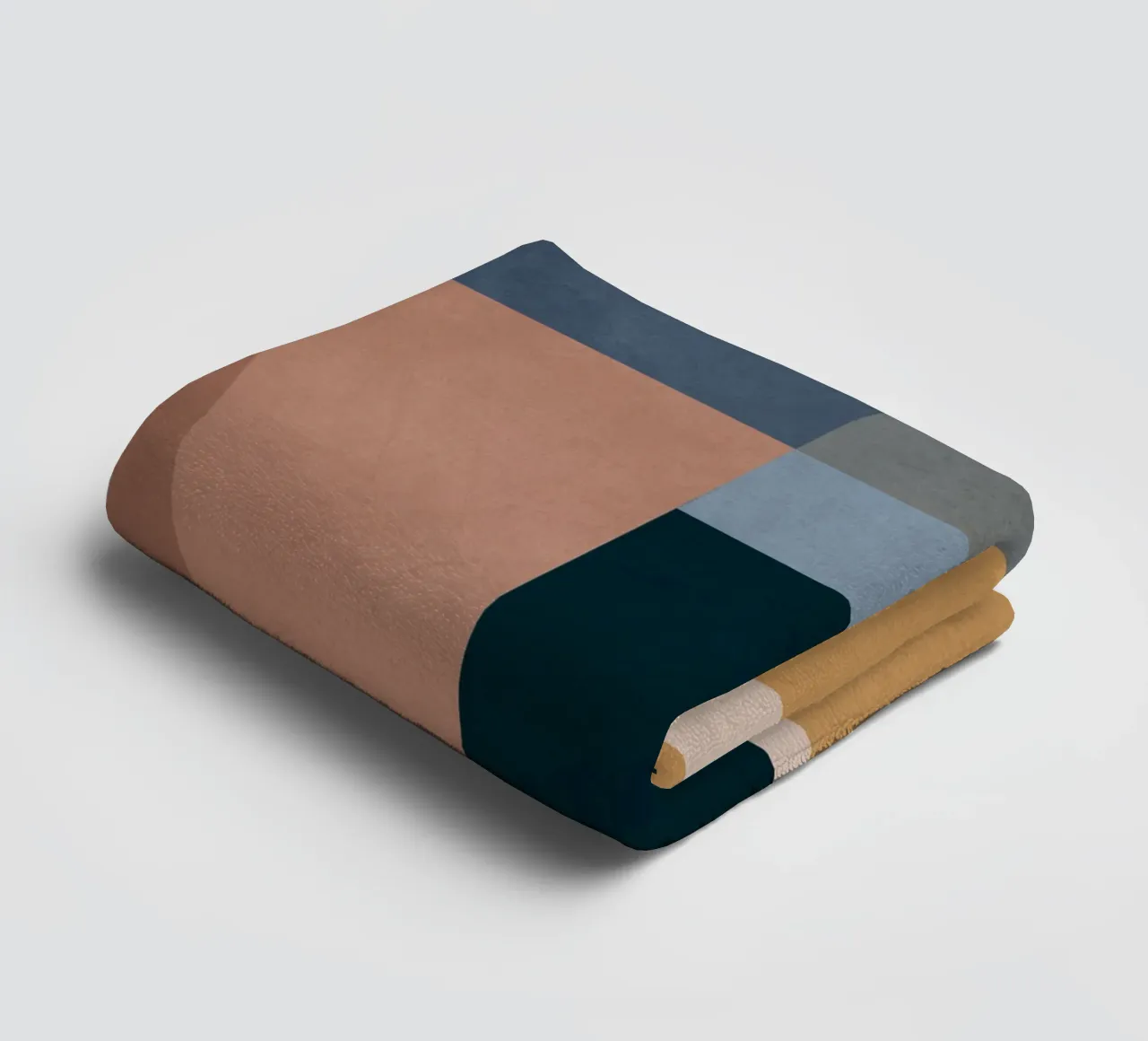 Modern Abstraction Mocha Mousse 5 towel by Gaite