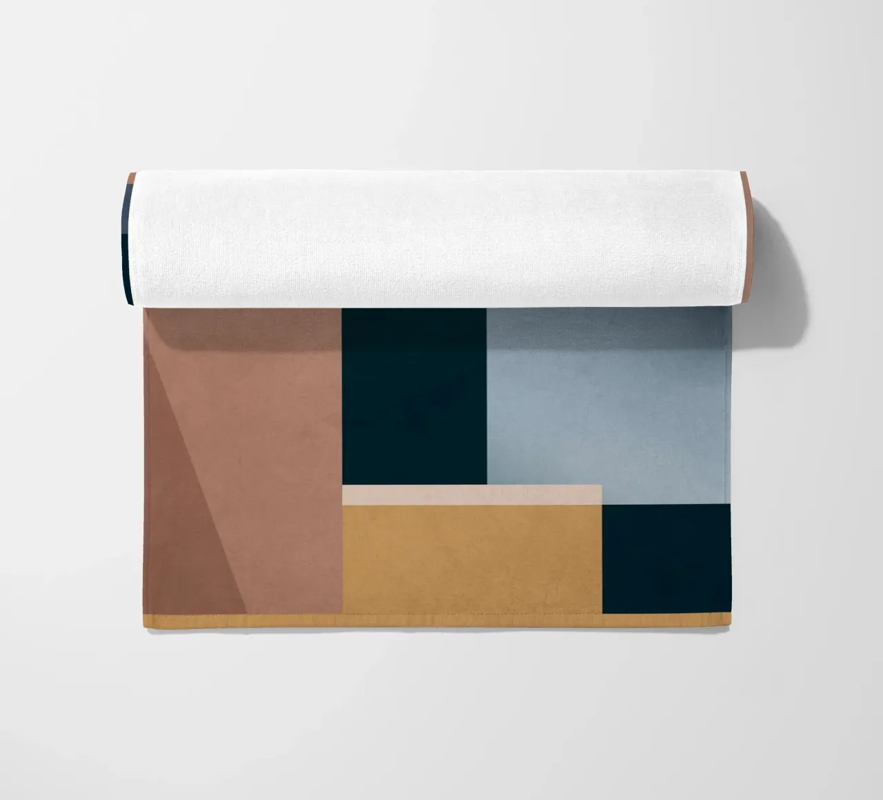 Modern Abstraction Mocha Mousse 5 beach towel by Gaite