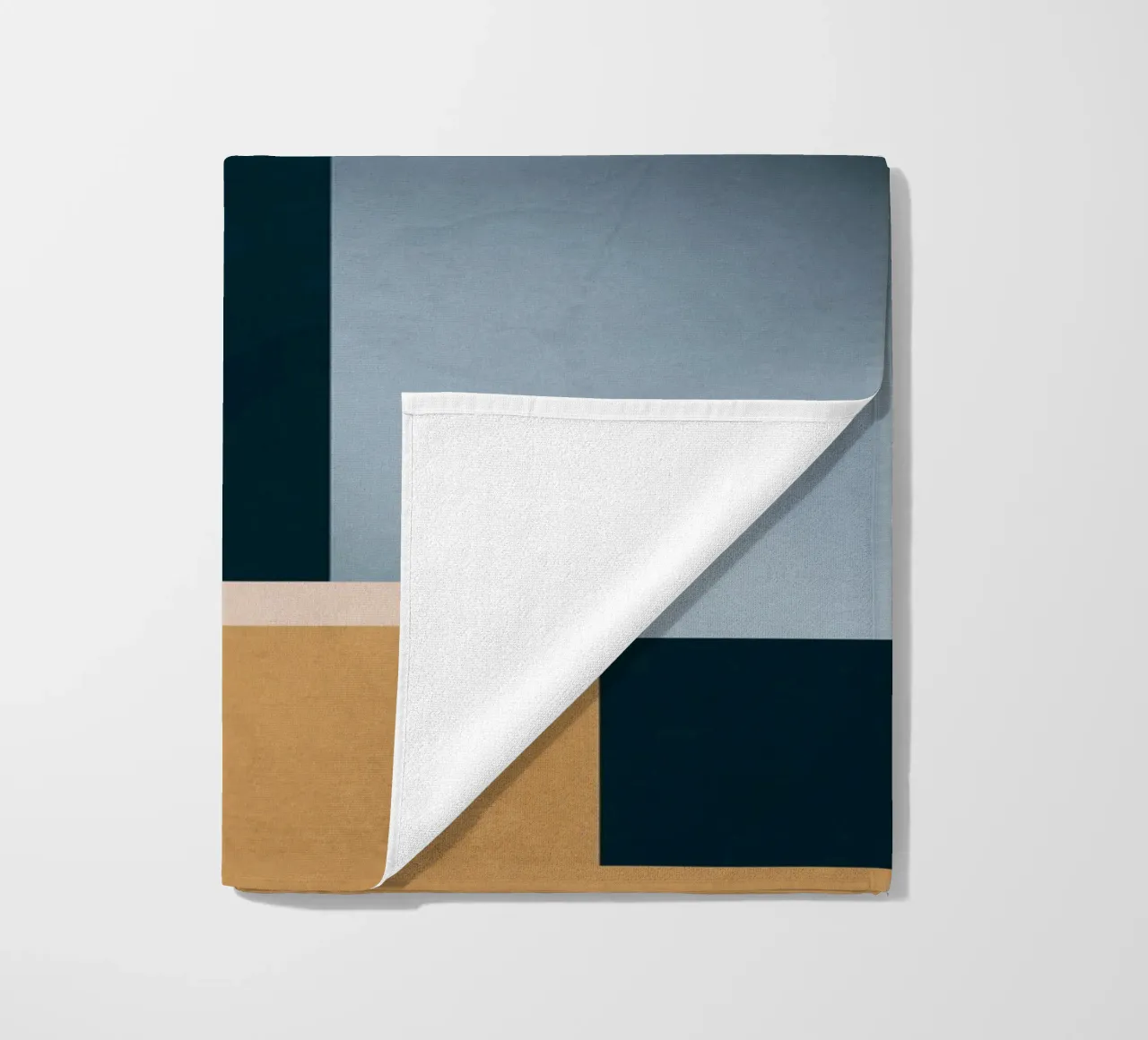 Modern Abstraction Mocha Mousse 5 beach towel by Gaite
