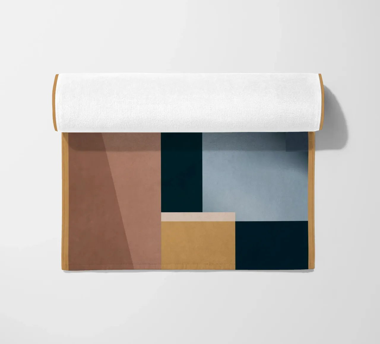 Modern Abstraction Mocha Mousse 5 beach towel by Gaite