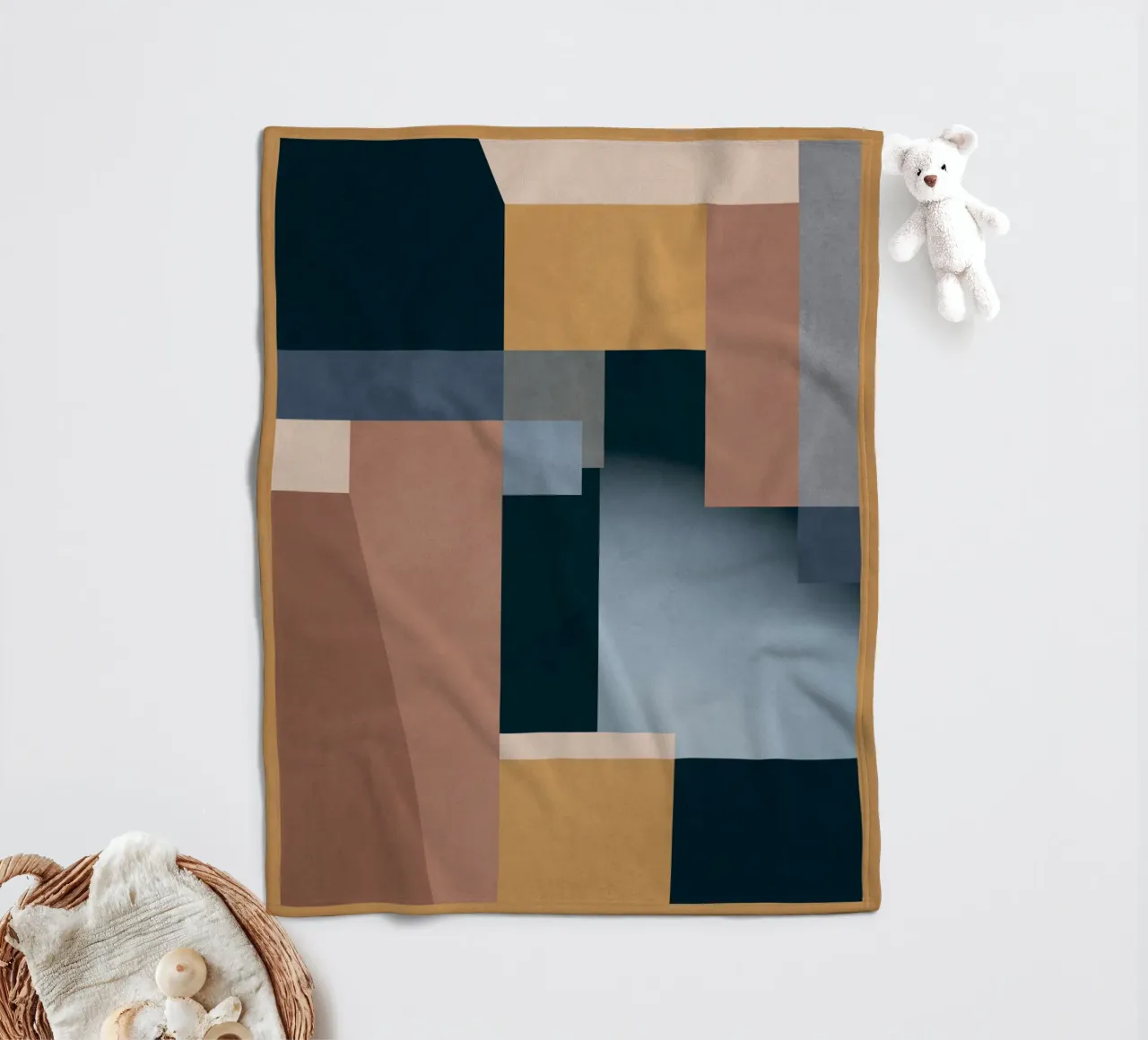 Astrazione moderna Mousse di moka 5 coperta in pile da Gaite