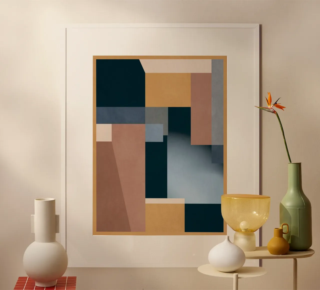 Abstraction moderne Mousse moka 5 poster de Gaite