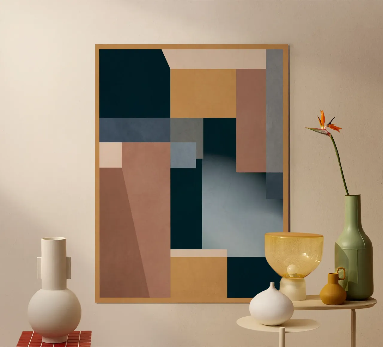 Abstraction moderne Mousse moka 5 poster de Gaite