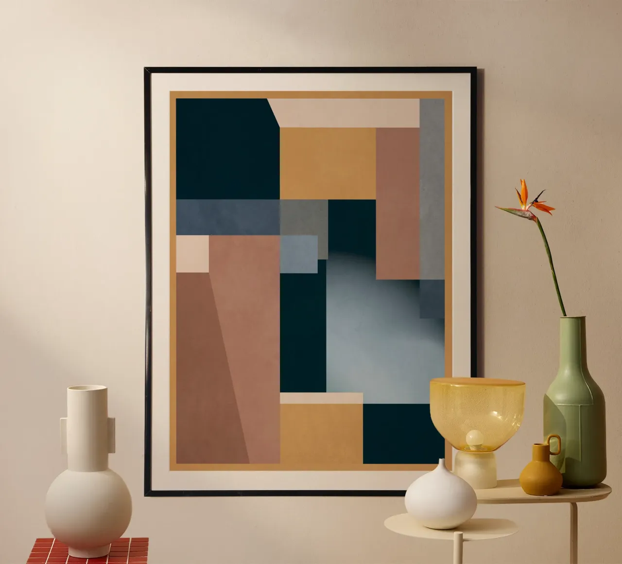 Abstraction moderne Mousse moka 5 poster de Gaite