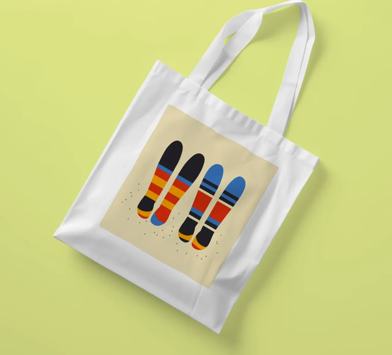Happy Abstract Socks borsa in juta da Hey Vincent