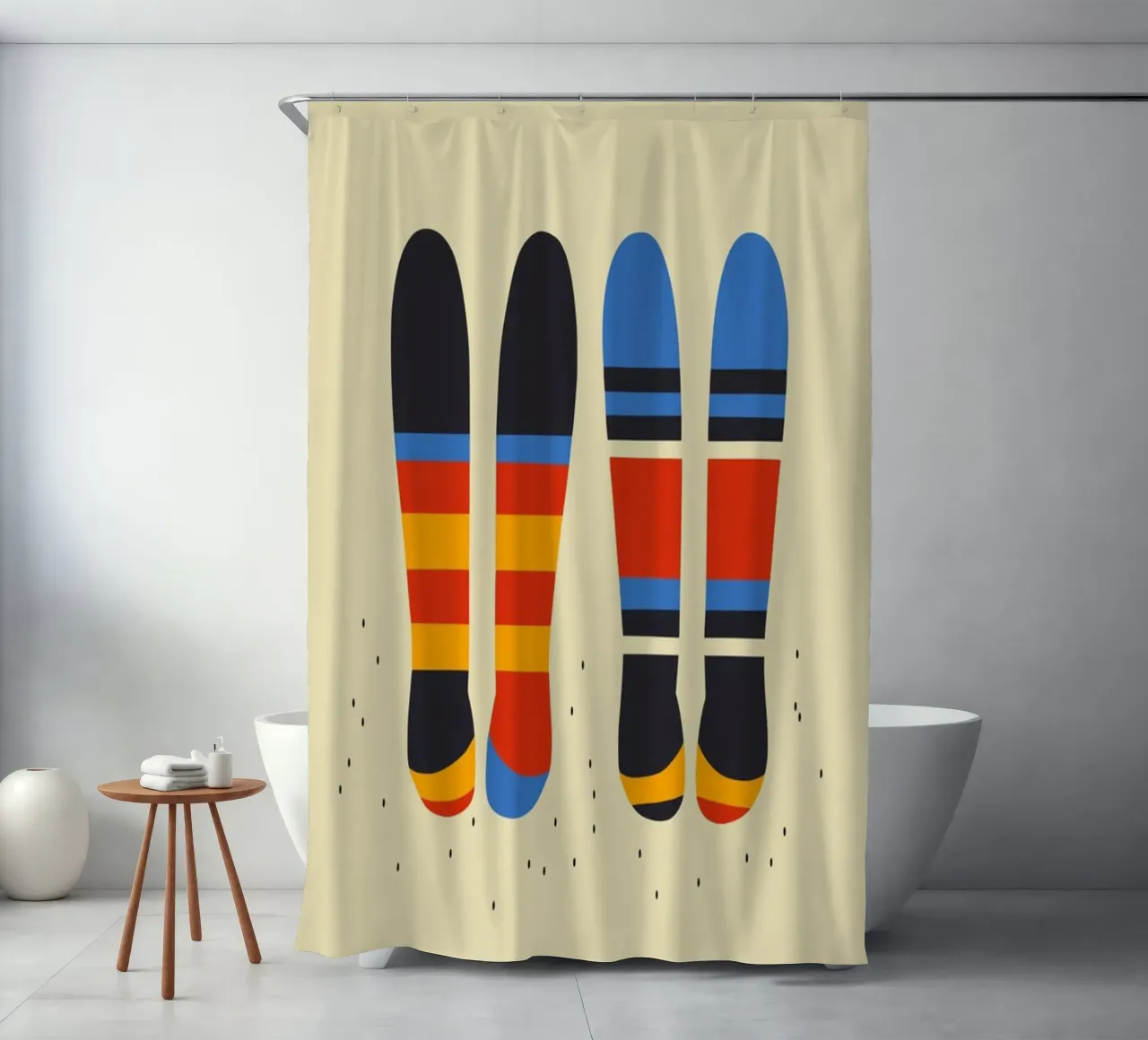 Happy Abstract Socks rideau de douche de Hey Vincent