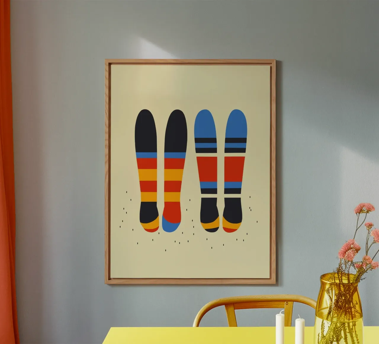 Happy Abstract Socks alluminio dibond da Hey Vincent