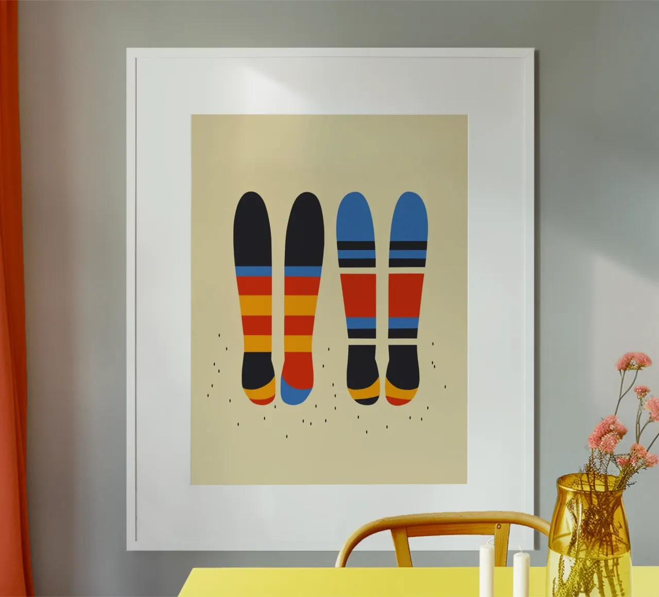 Happy Abstract Socks carta hahnemühle da Hey Vincent
