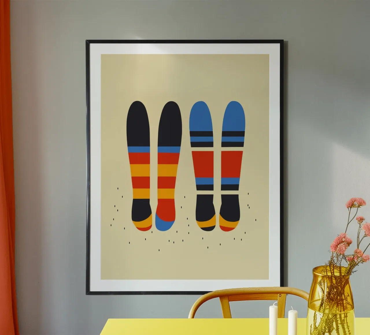 Happy Abstract Socks carta hahnemühle da Hey Vincent