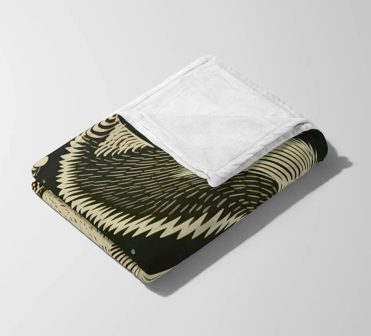 Green Squirrel 2 fleece blanket by Minimal Animal Art