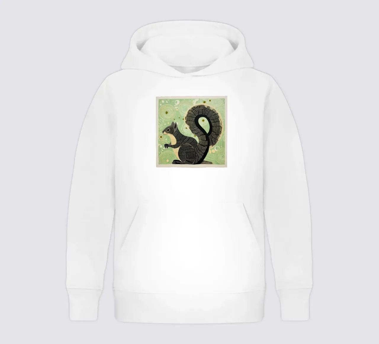 Ardilla verde 3 sudadera con capucha para niño de Minimal Animal Art