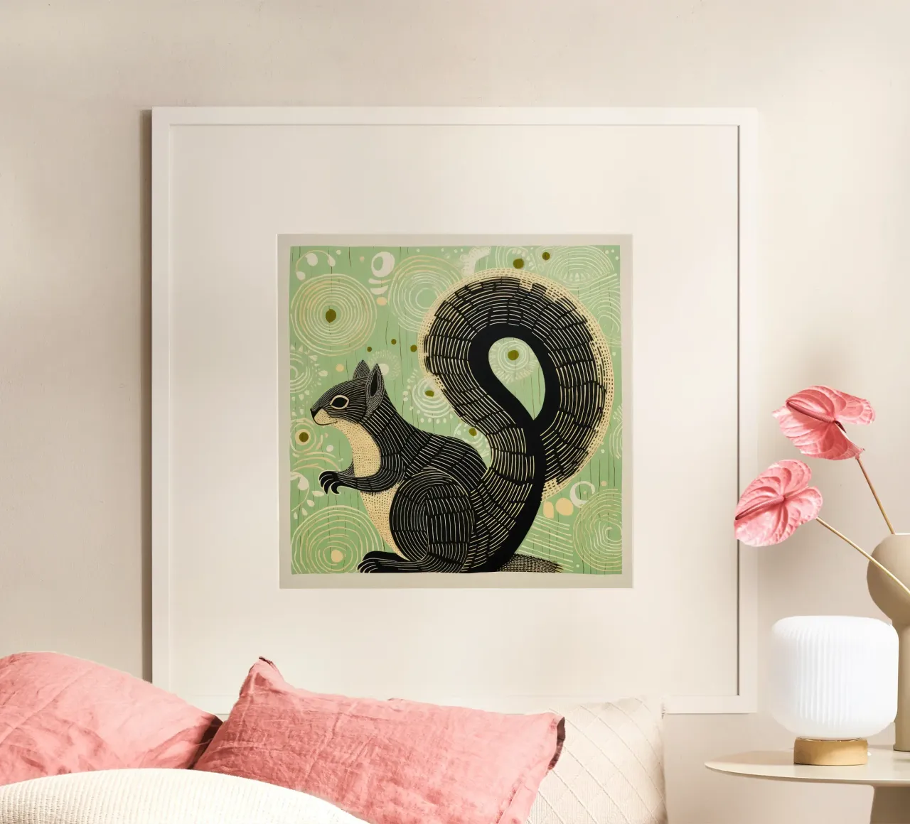 Green Squirrel 3 hahnemühle by Minimal Animal Art