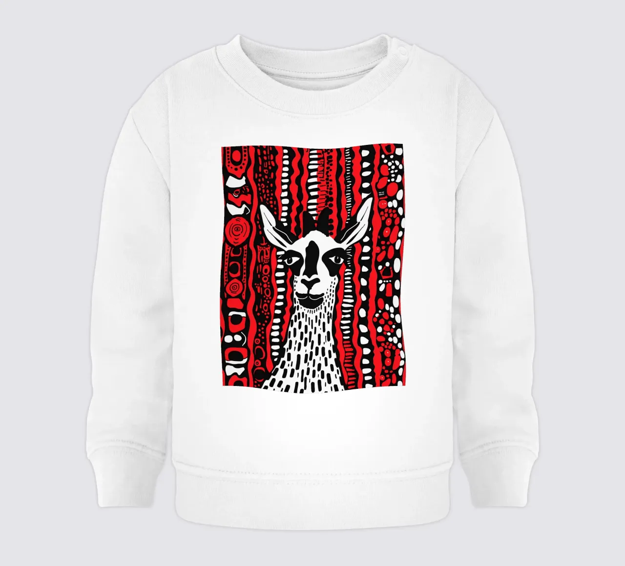 Red Lama baby sweatshirt by Hey Vincent