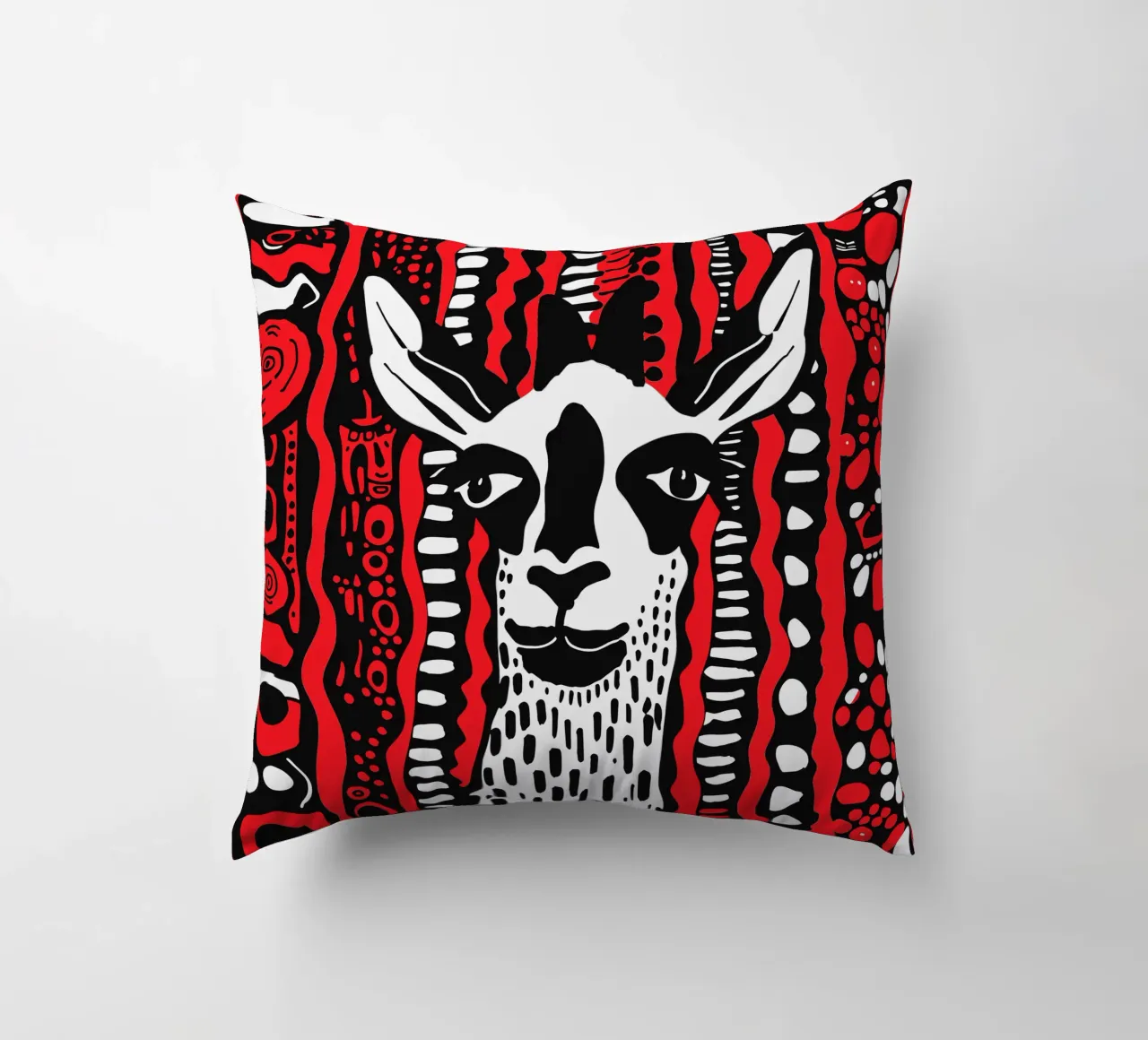 Red Lama cuscino da Hey Vincent