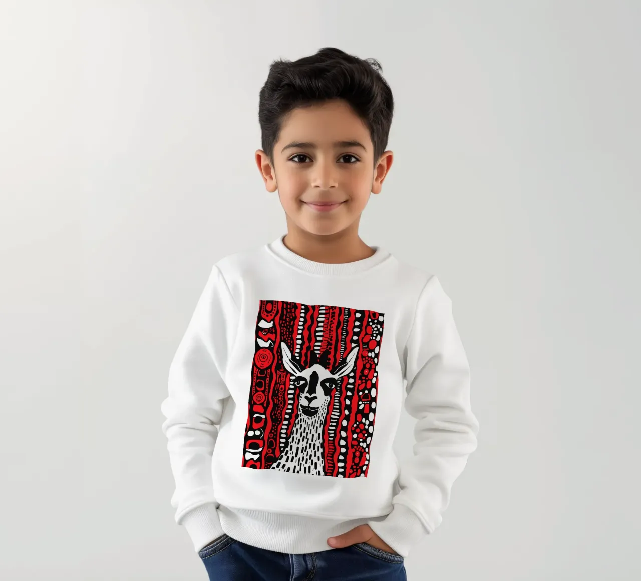 Red Lama felpa bambino da Hey Vincent