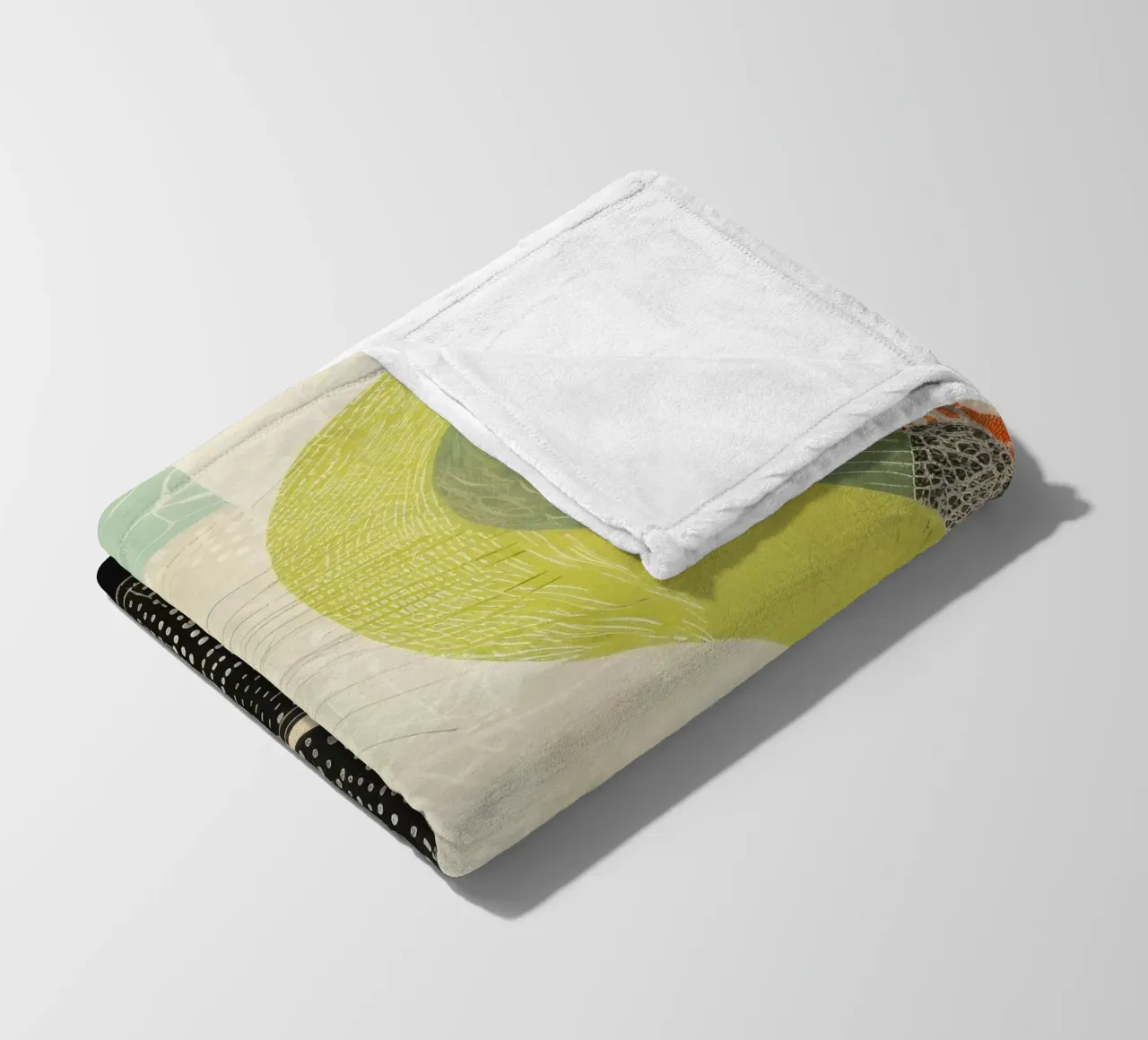 Green Squirrel 4 fleece blanket by Minimal Animal Art