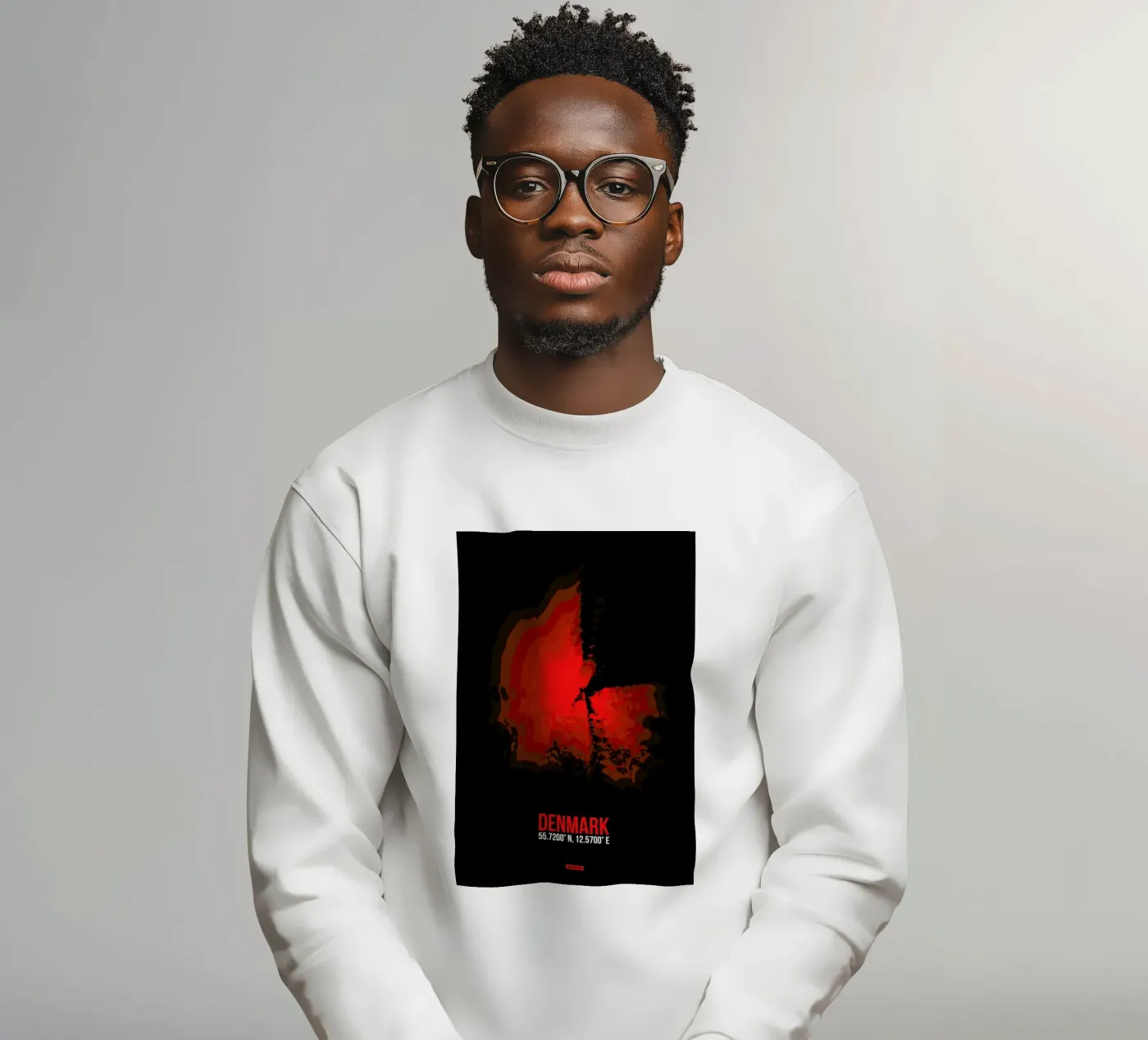 Denmark Radiant Map felpa da Naxart