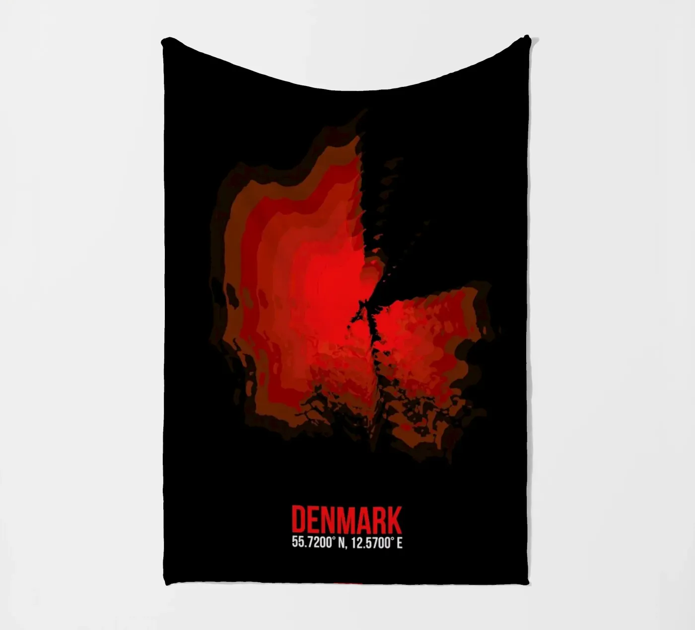 Denmark Radiant Map fleecedeken van Naxart