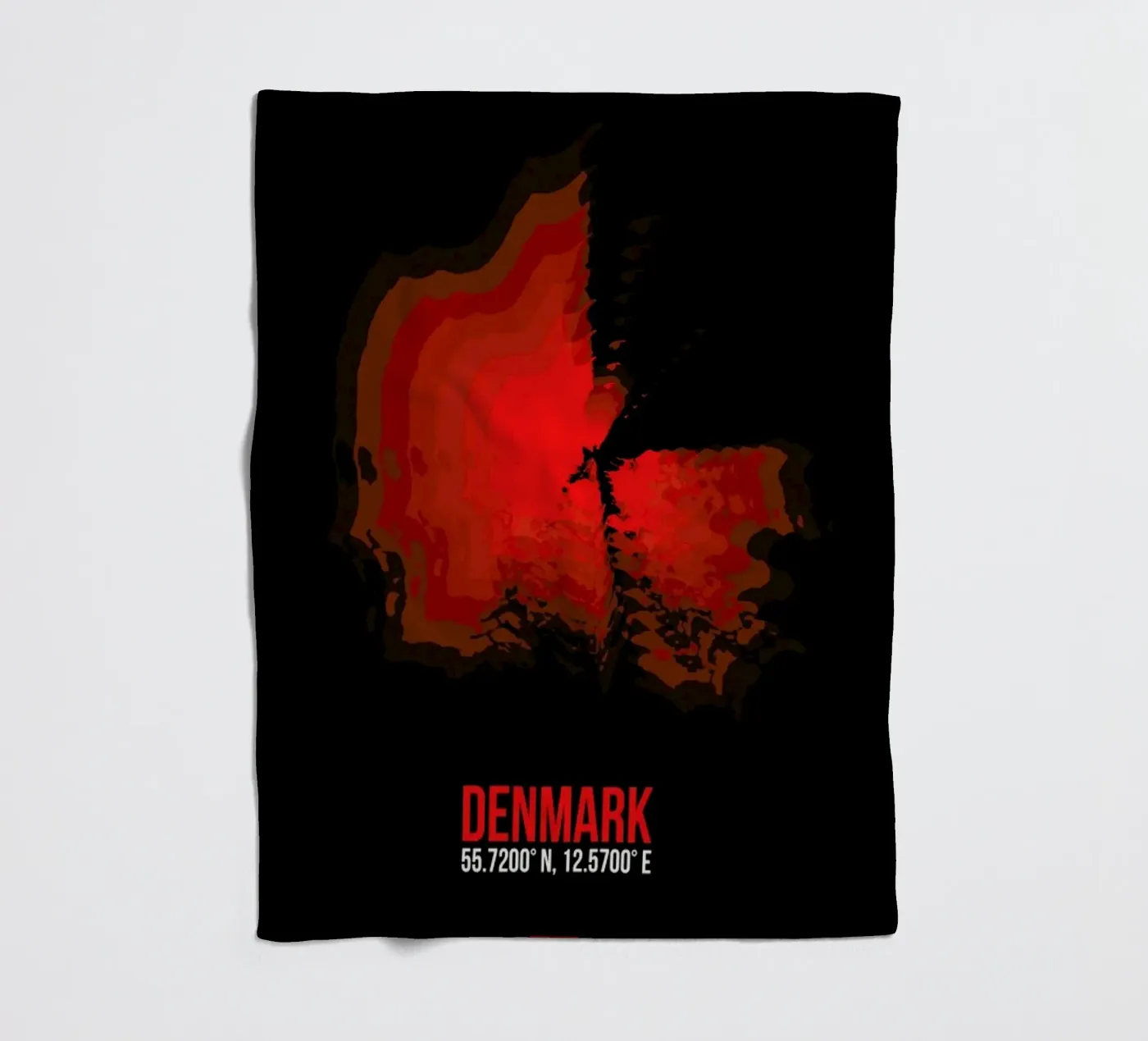 Denmark Radiant Map coperta in pile da Naxart