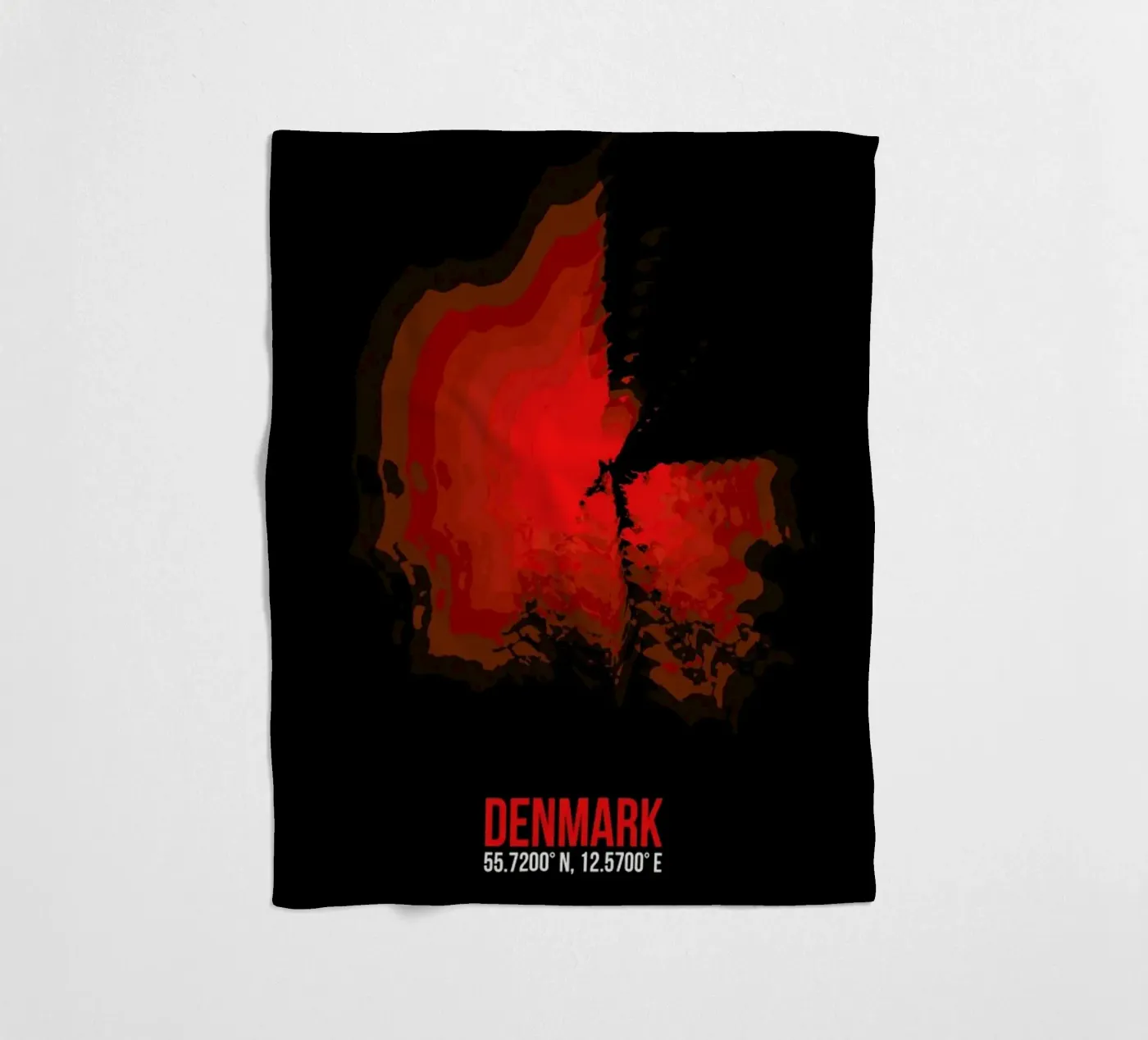Denmark Radiant Map fleecedeken van Naxart