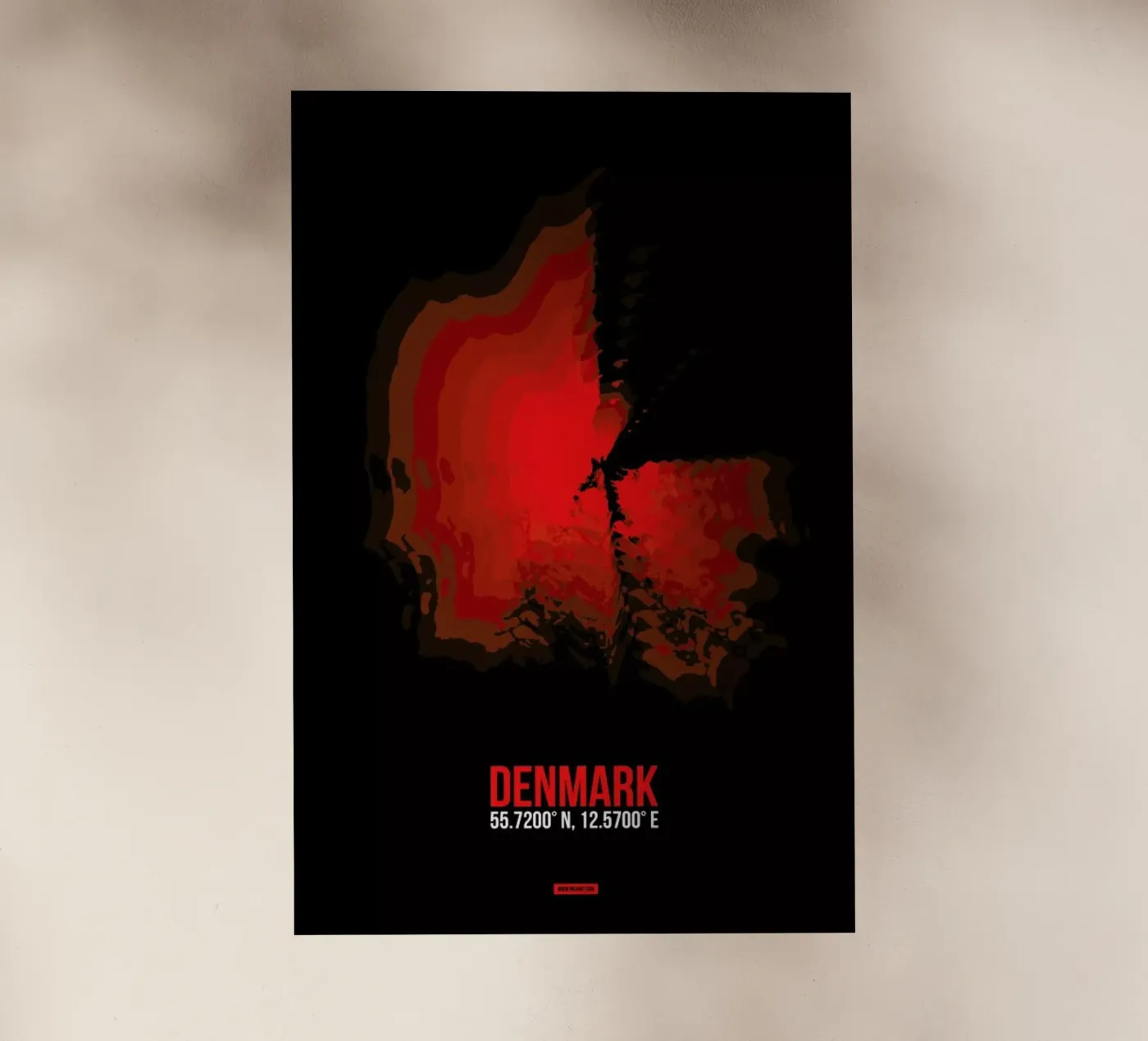 Denmark Radiant Map pellicola backlit da Naxart