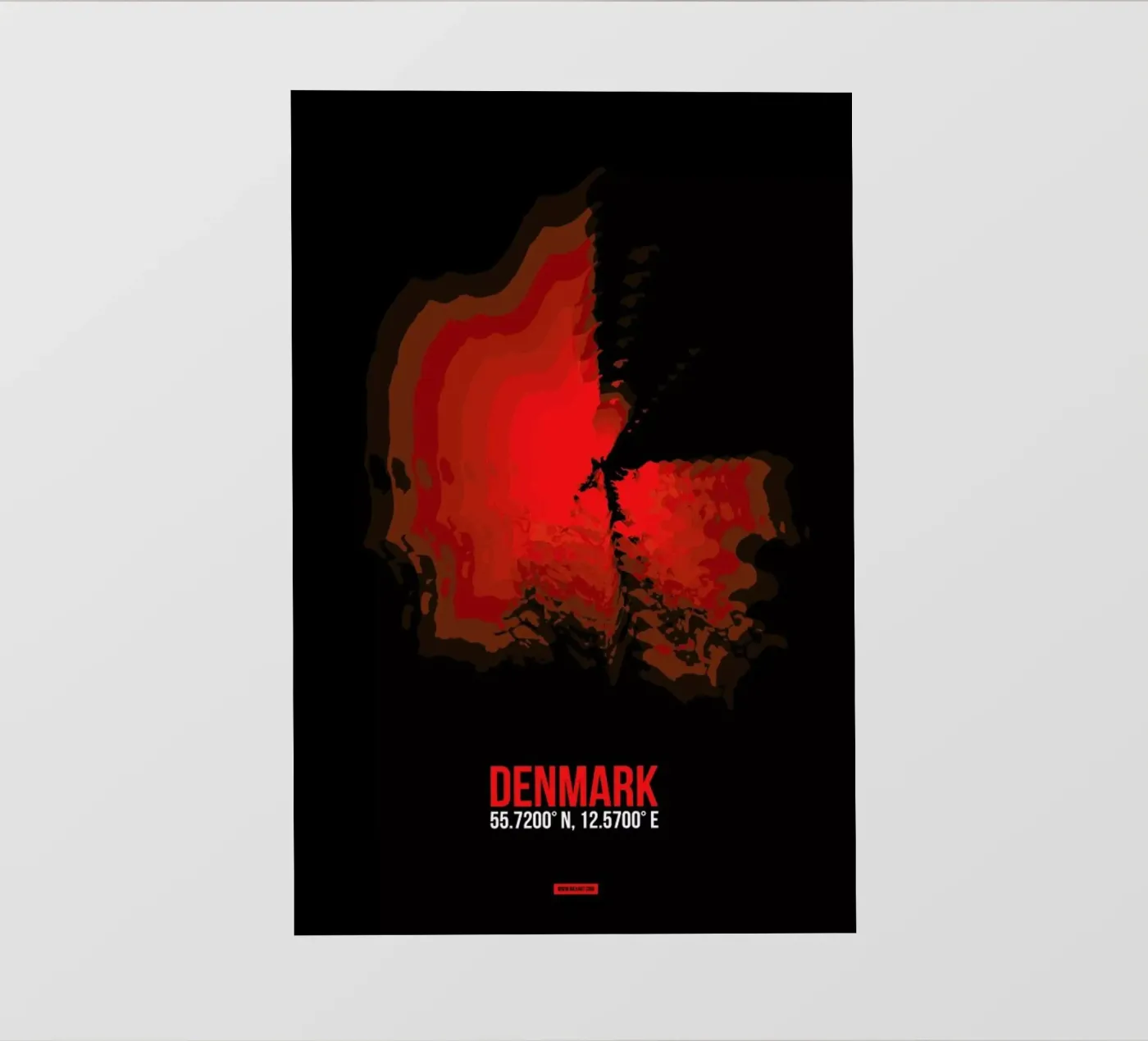 Denmark Radiant Map pellicola backlit da Naxart