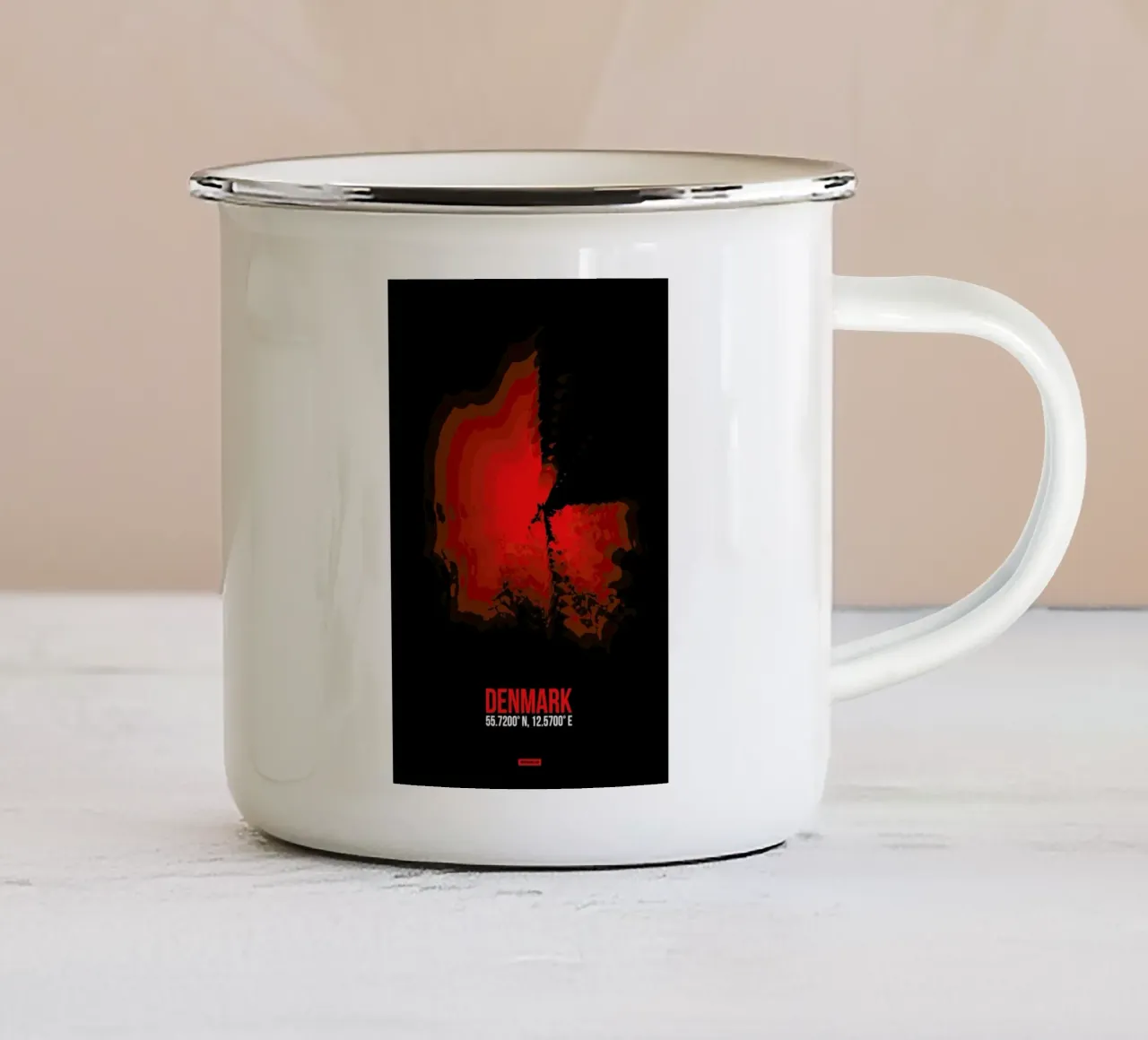 Denmark Radiant Map tazza in smalto da Naxart