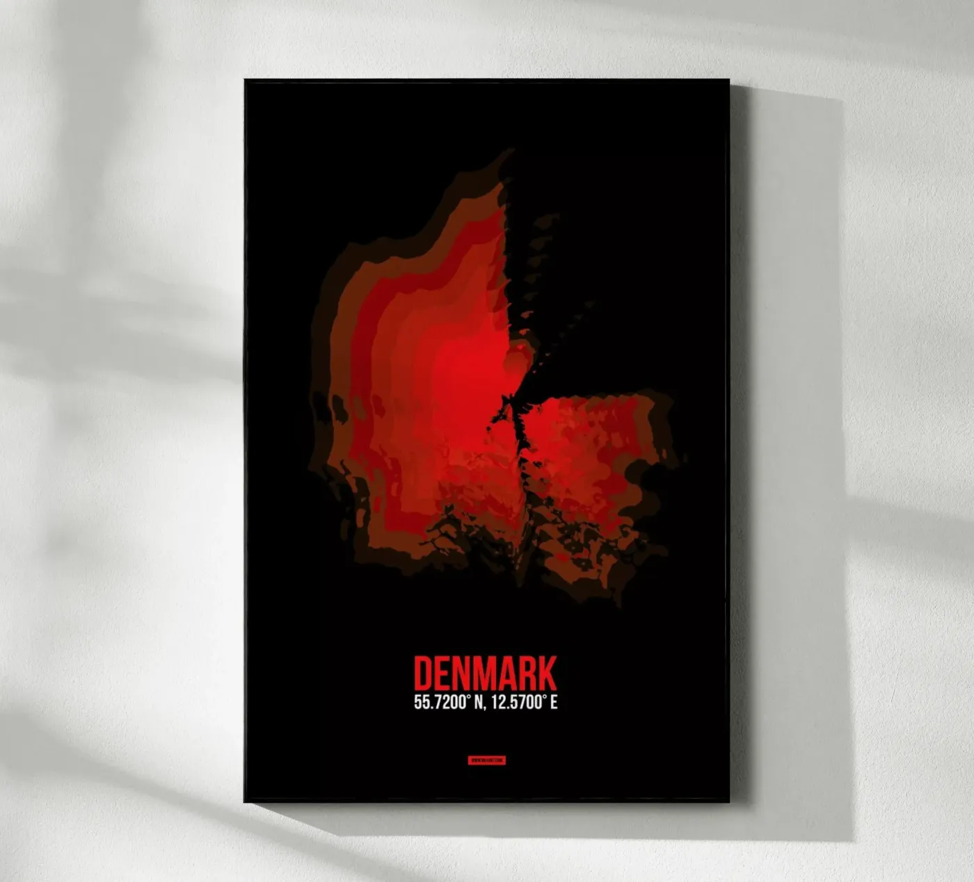 Denmark Radiant Map plexiglas de Naxart
