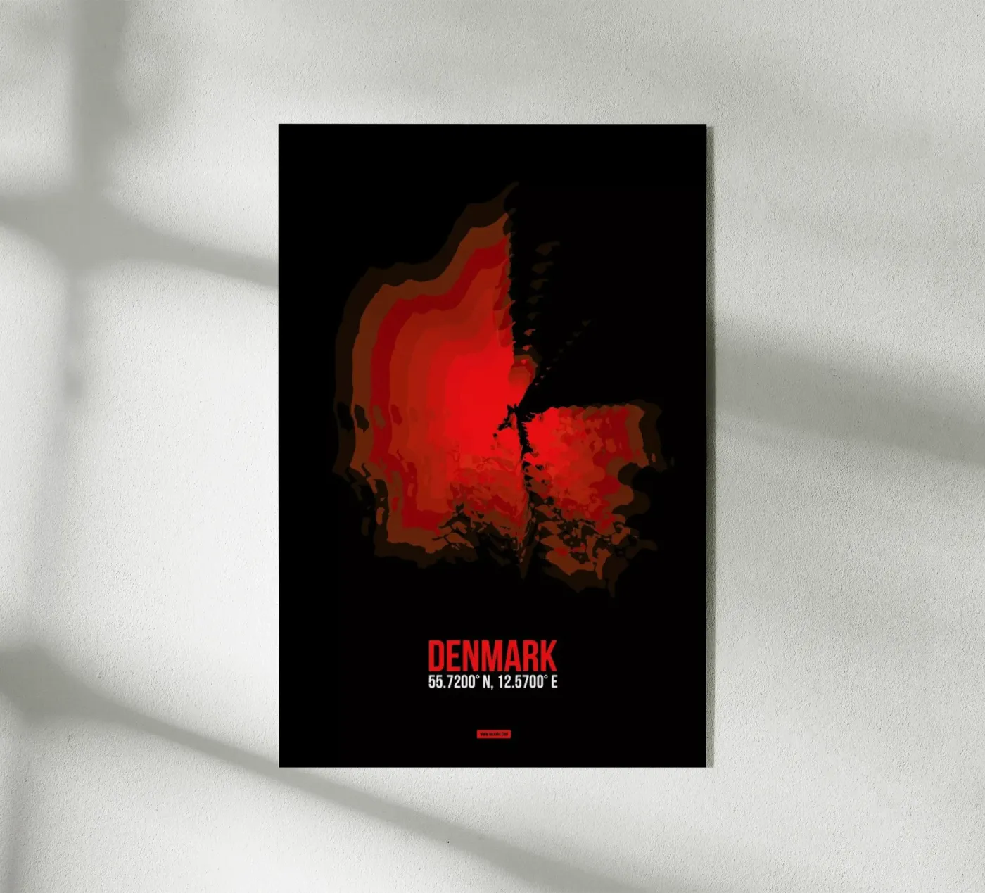 Denmark Radiant Map plexiglas de Naxart