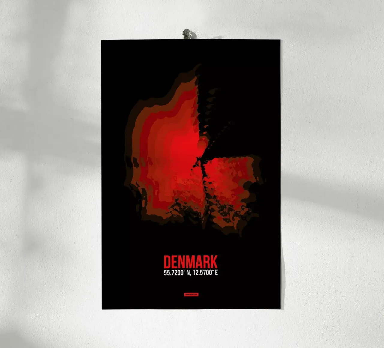 Denmark Radiant Map poster da Naxart