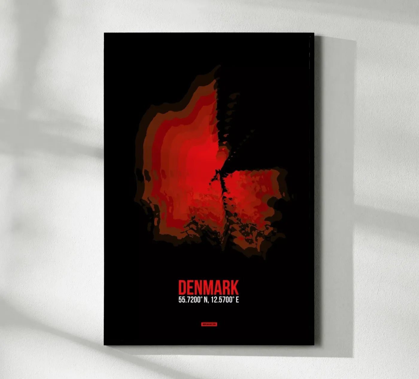Denmark Radiant Map poster de Naxart