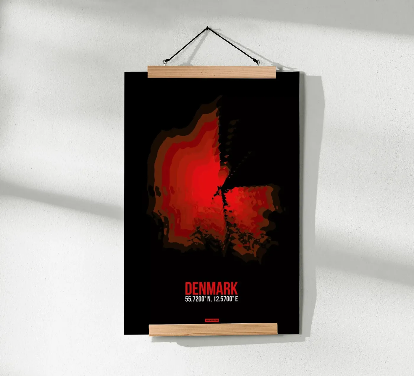 Denmark Radiant Map poster de Naxart