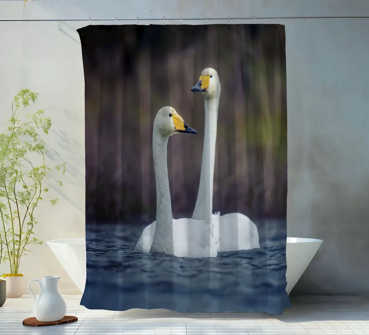 Cigni di mare tenda da doccia da Tom's Wildlife