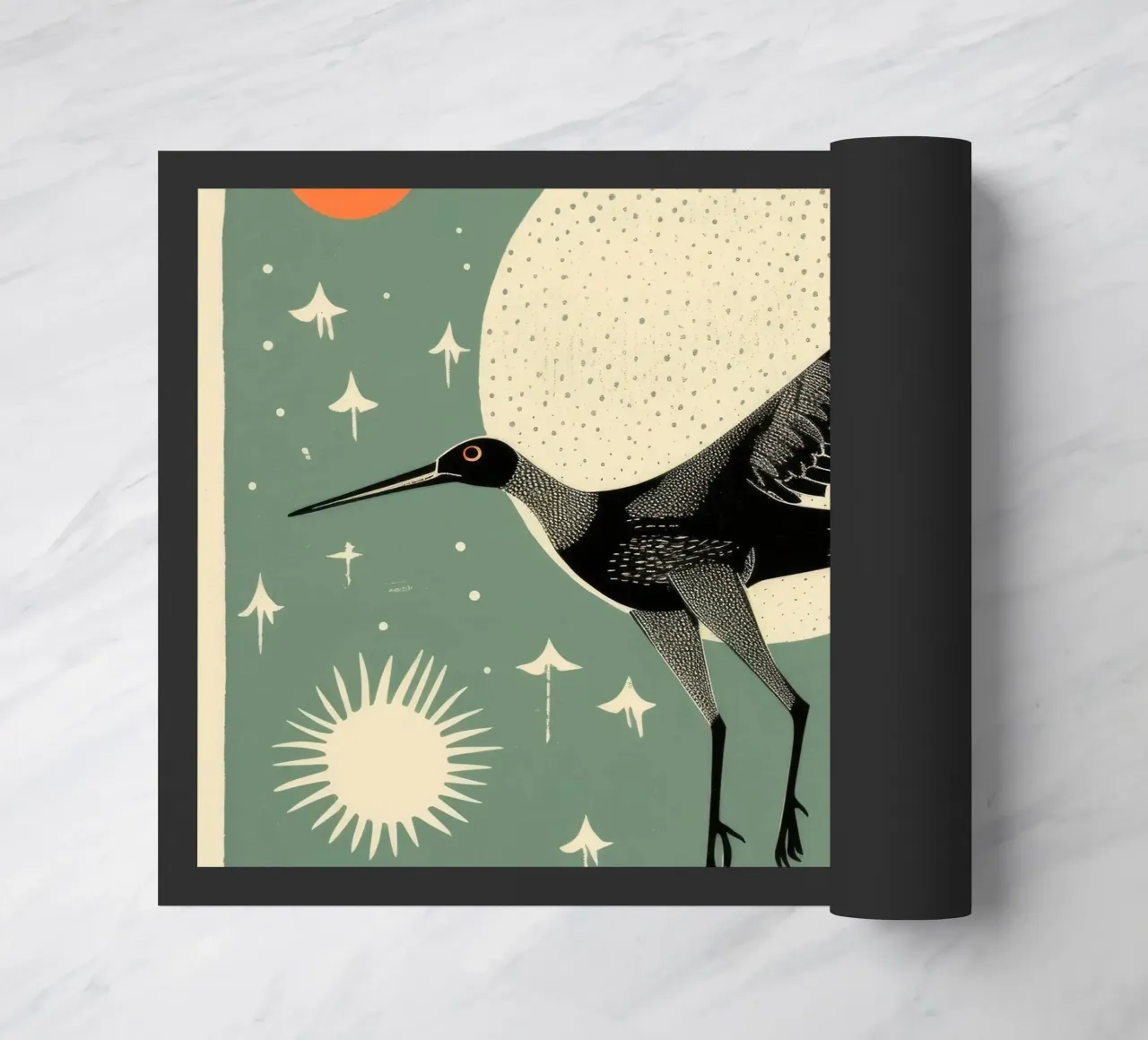 Cicogna verde 1 zerbino da Minimal Animal Art