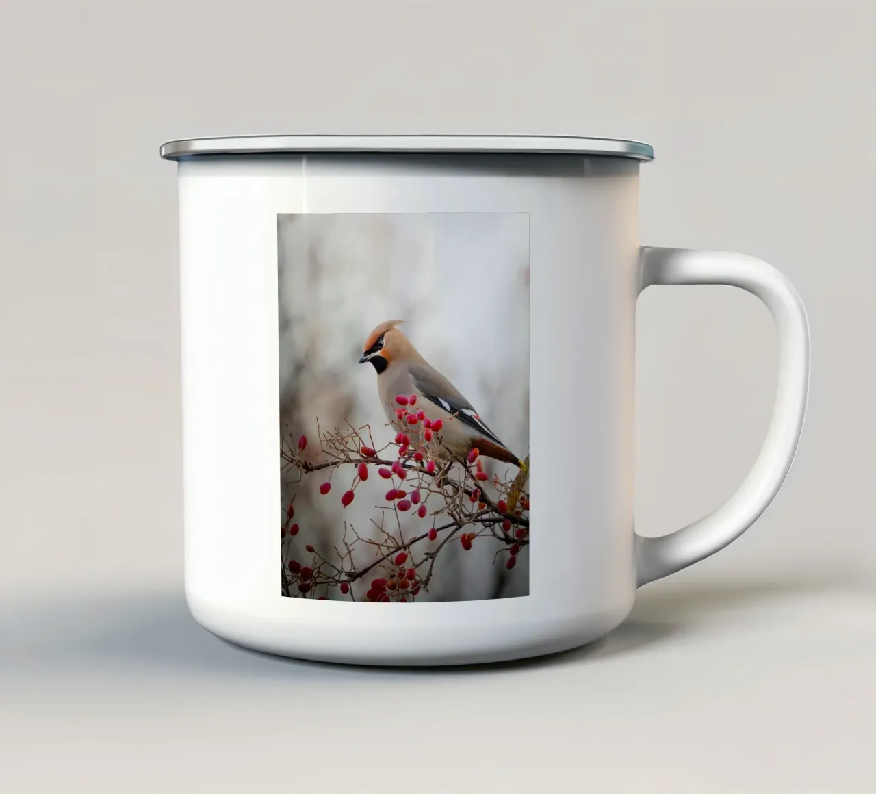 La pavoncella in inverno tazza in smalto da Tom's Wildlife