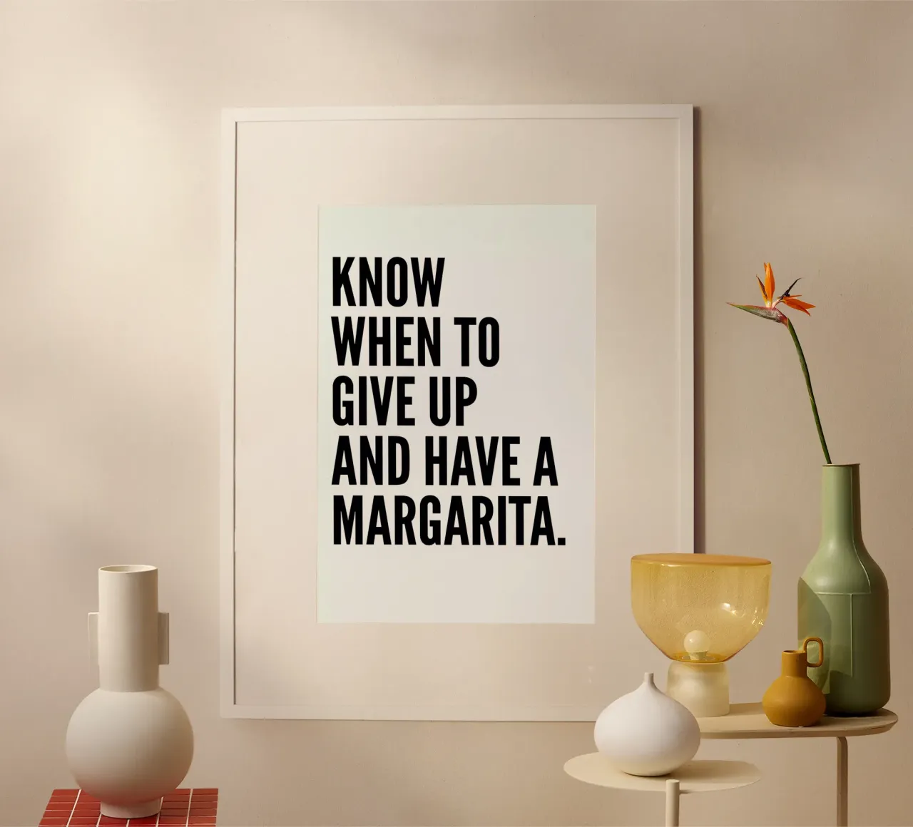 Margarita 2 poster con telaio in alluminio da Mottos by Sinan Saydik