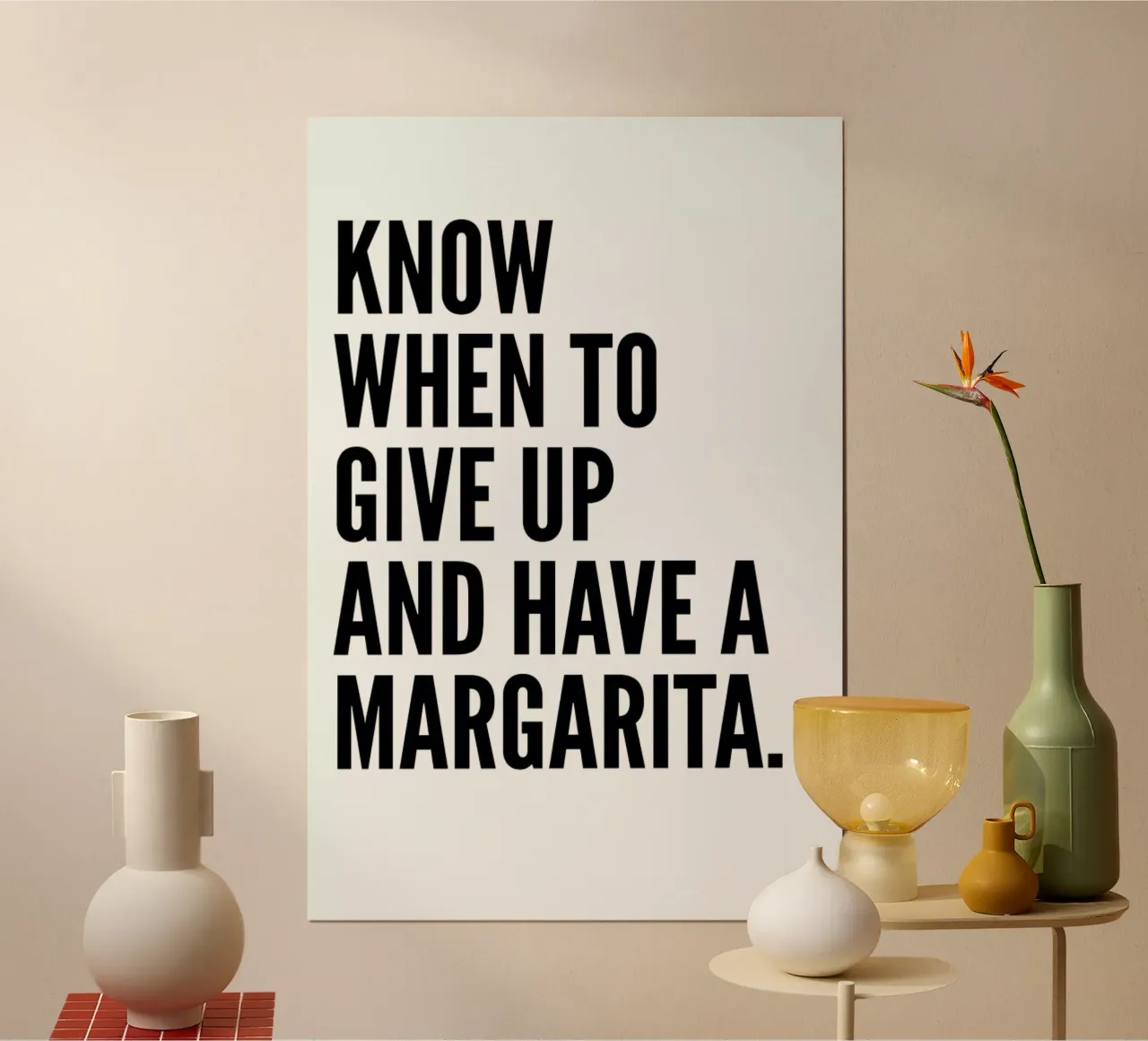 Margarita 2 poster con telaio in alluminio da Mottos by Sinan Saydik