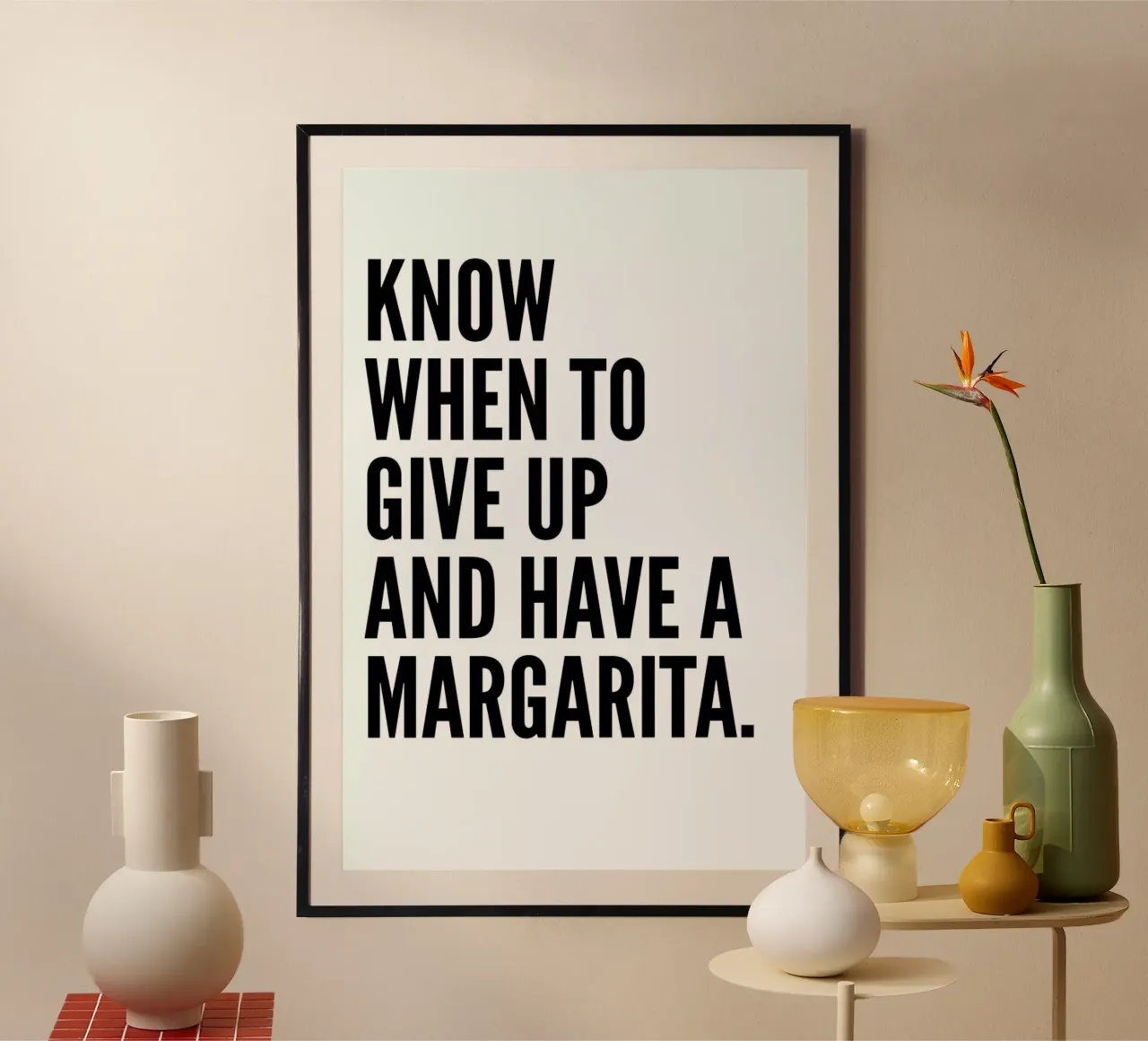 Margarita 2 poster con telaio in alluminio da Mottos by Sinan Saydik