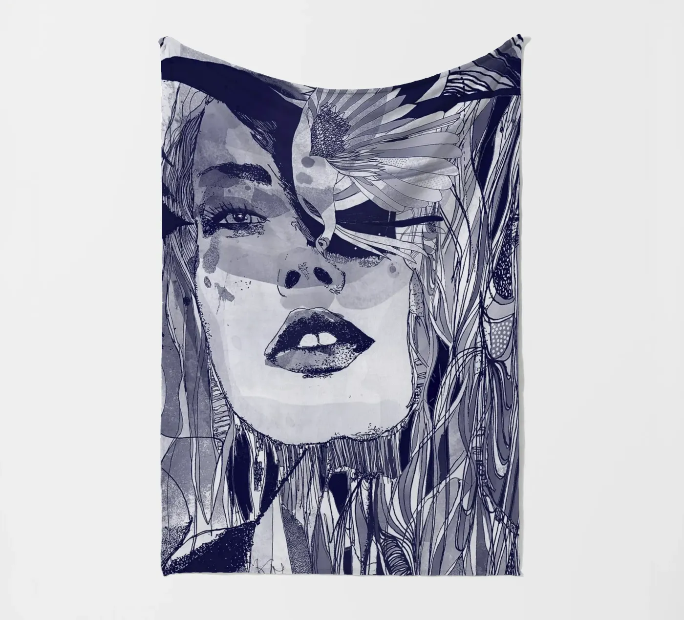 blu fleecedeken van Giulio Iurissevich